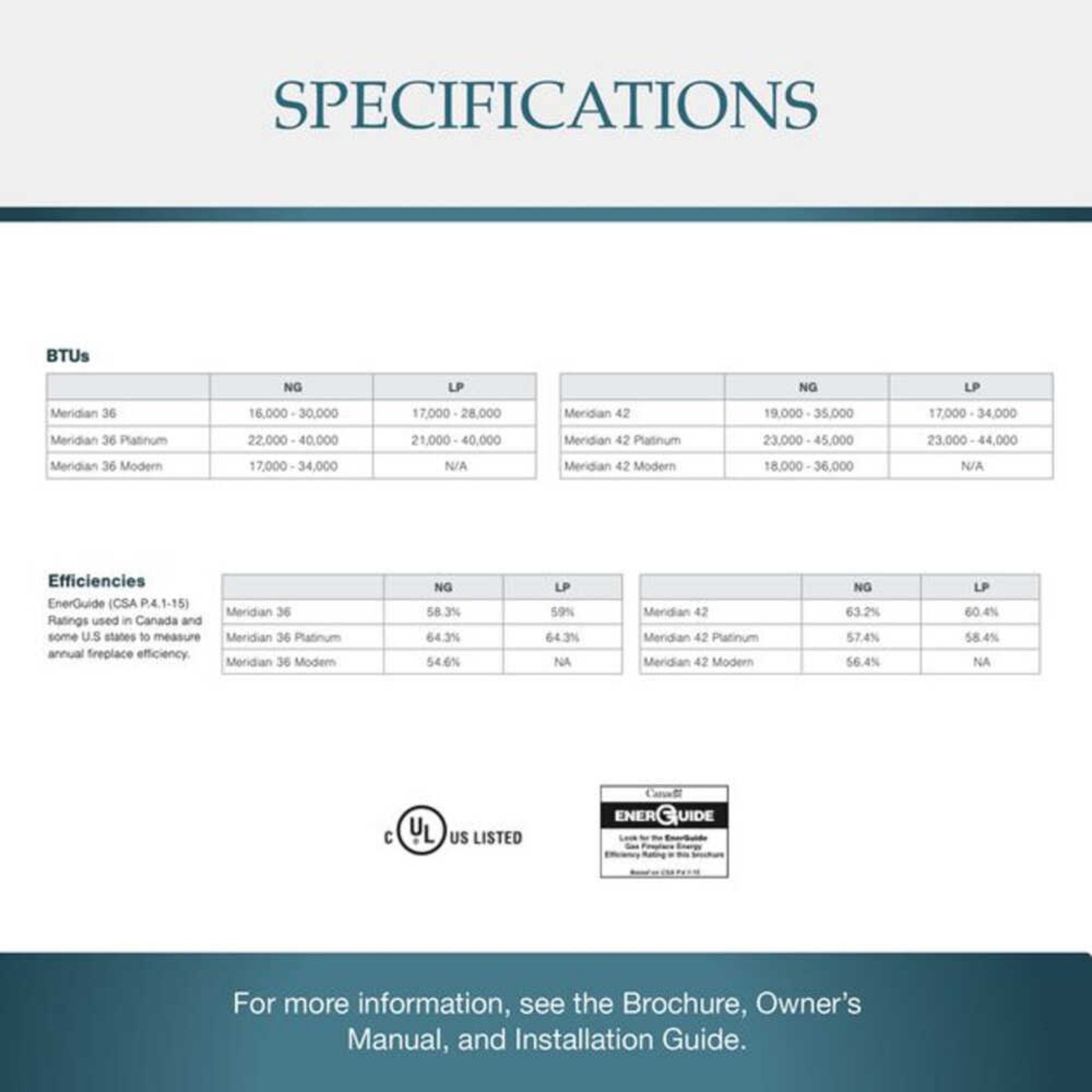 Majestic Meridian 42" Natural Gas Fireplace [MER42N] (SAK43895) - Energize Trek
