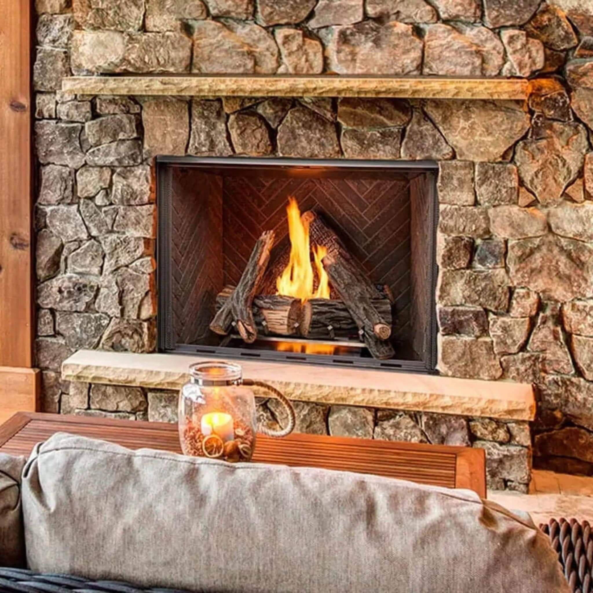 Majestic Courtyard 55K BTU 42" Traditional Outdoor Gas Fireplace With Stacked Concrete Refractory [ODCOUG-42TS] (SAK75312) - Energize Trek