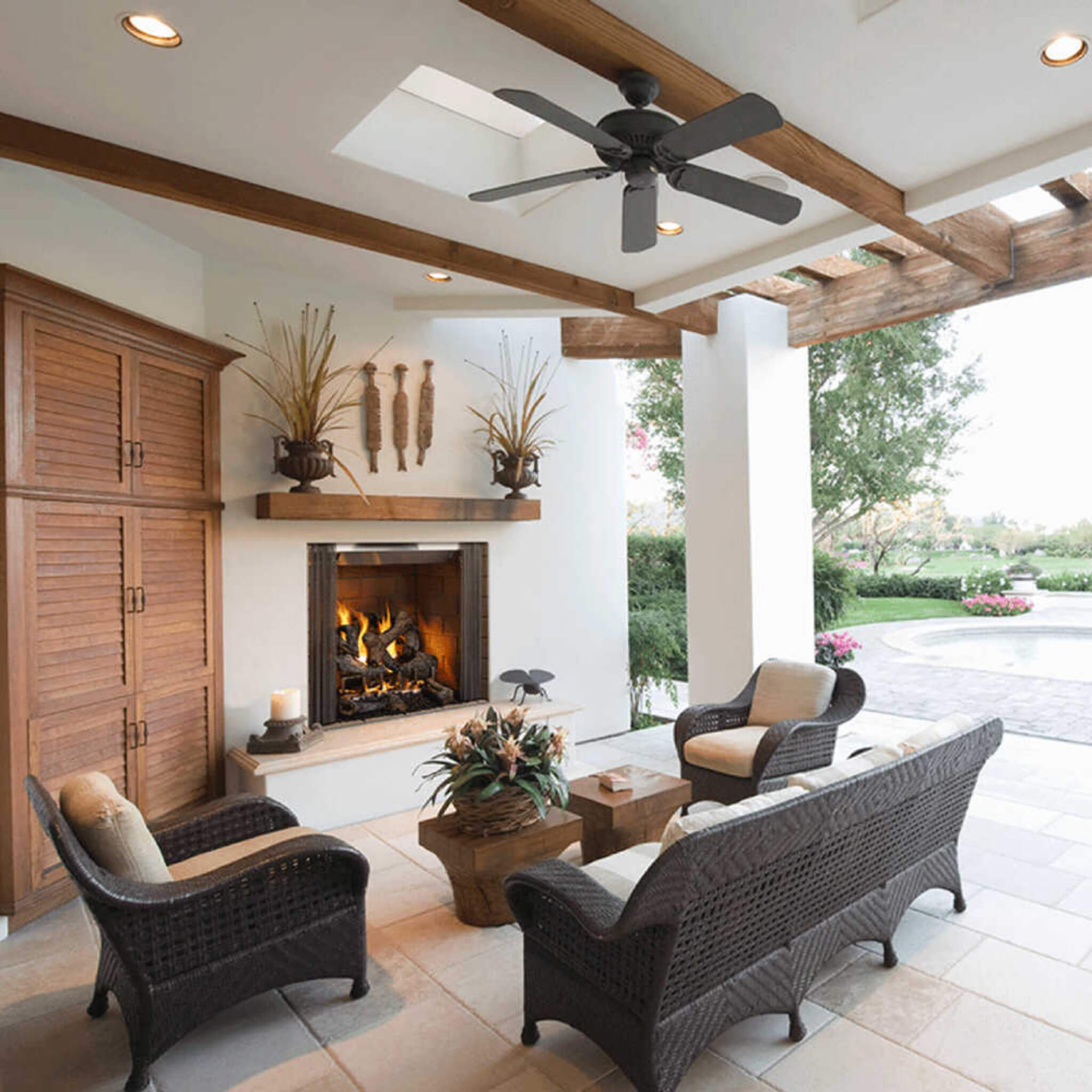 Majestic Castlewood 42" Outdoor Wood Burning Fireplace [ODCASTLEWD-42-B] (SAK32468) - Energize Trek
