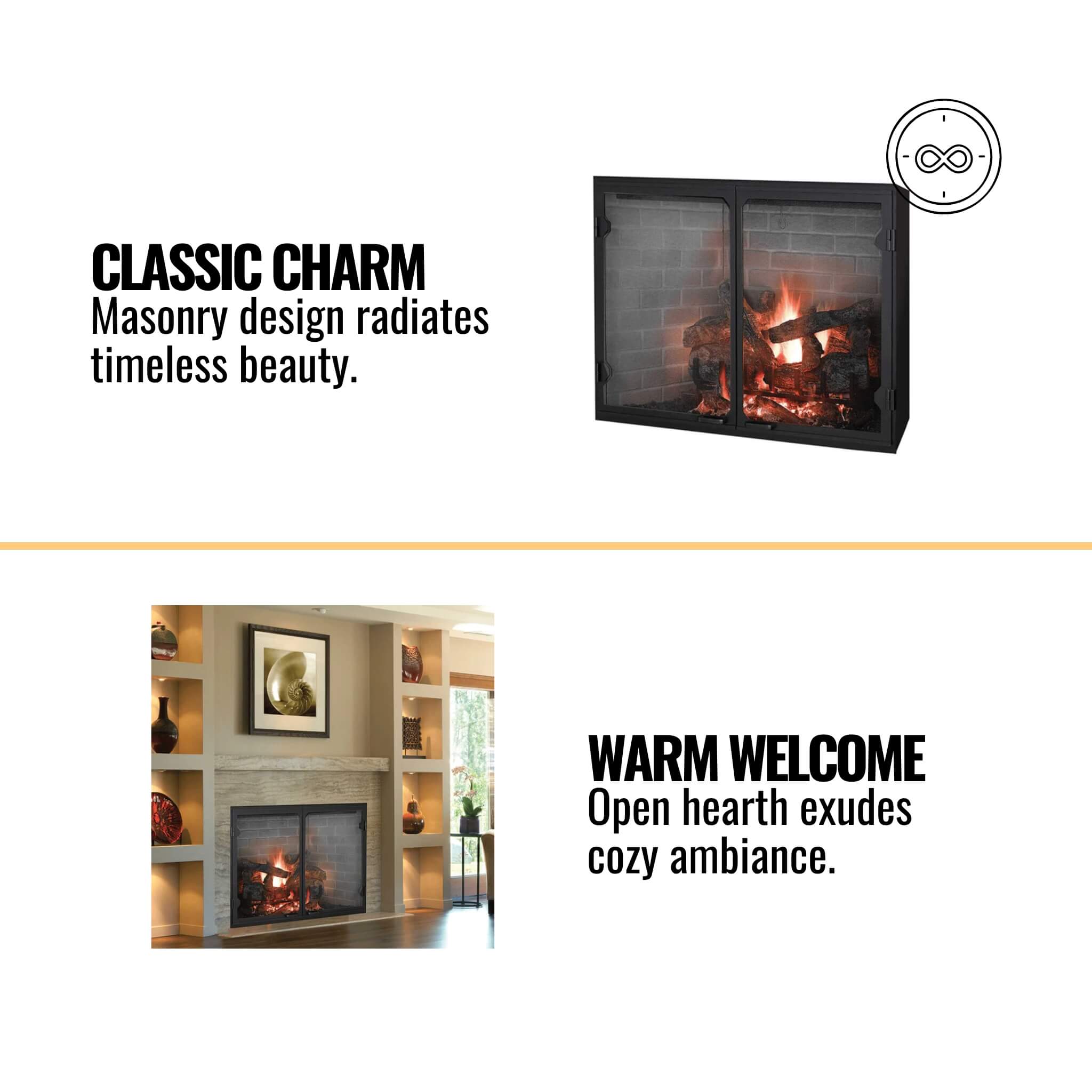 Majestic Biltmore Radiant 36" Open Wood Burning Fireplace [SB60] (SAK13487) - Energize Trek