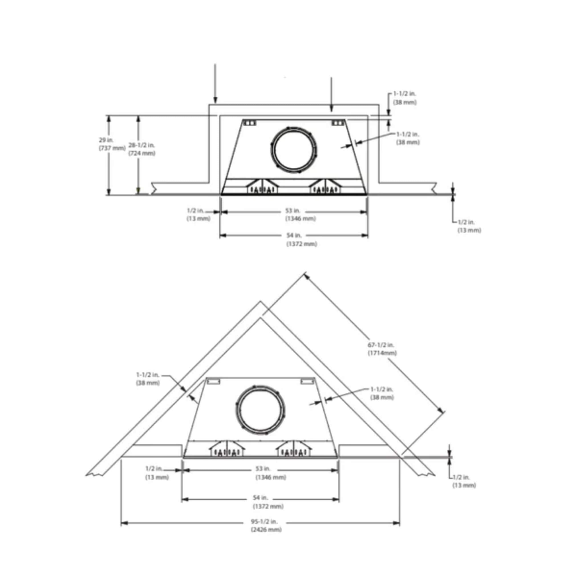 Majestic Castlewood 42" Outdoor Wood Burning Fireplace [ODCASTLEWD-42-B] (SAK32468) - Energize Trek