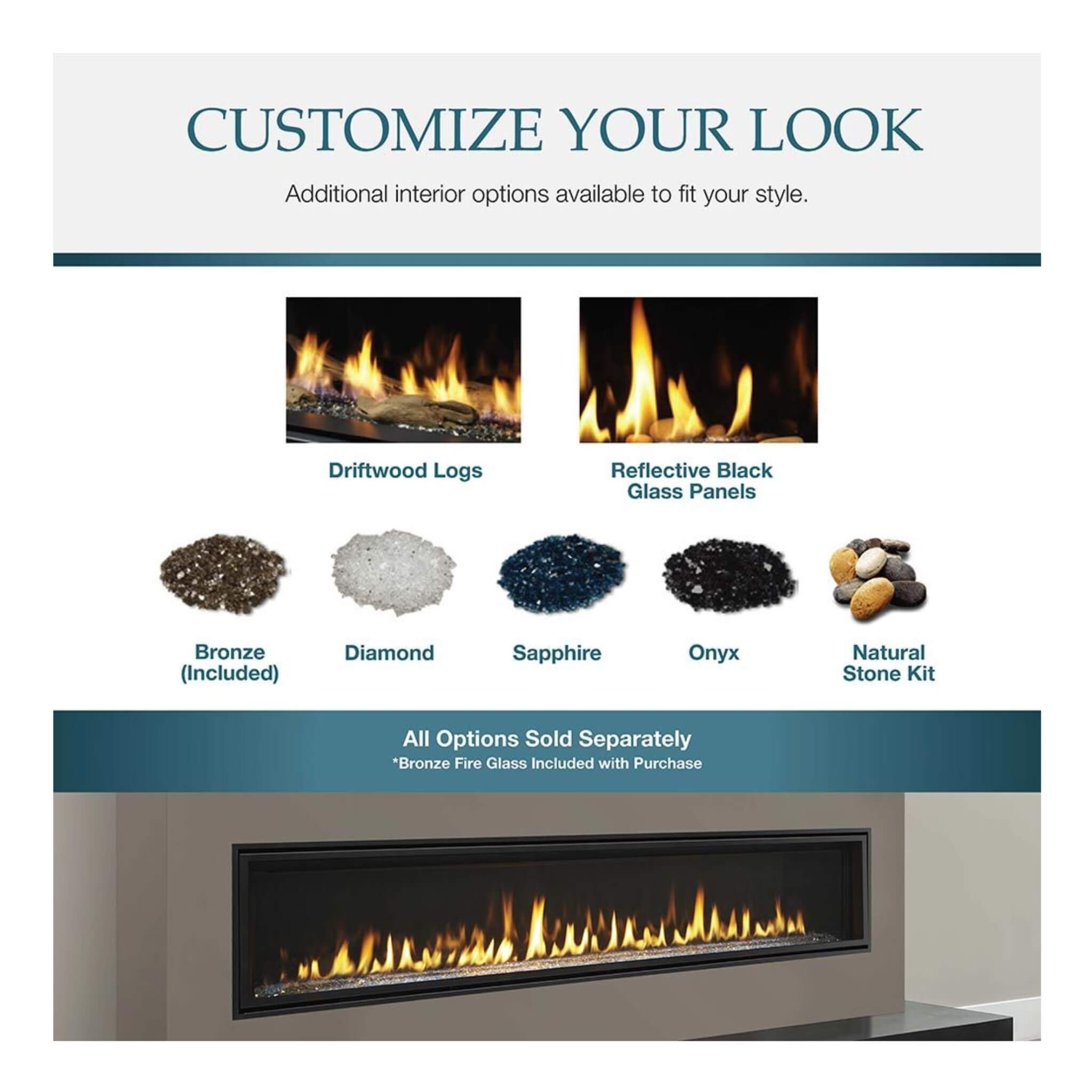 Majestic Echelon II 60" Linear Direct Vent Fireplace [ECHEL60IN-C] (SAK57214) - Energize Trek