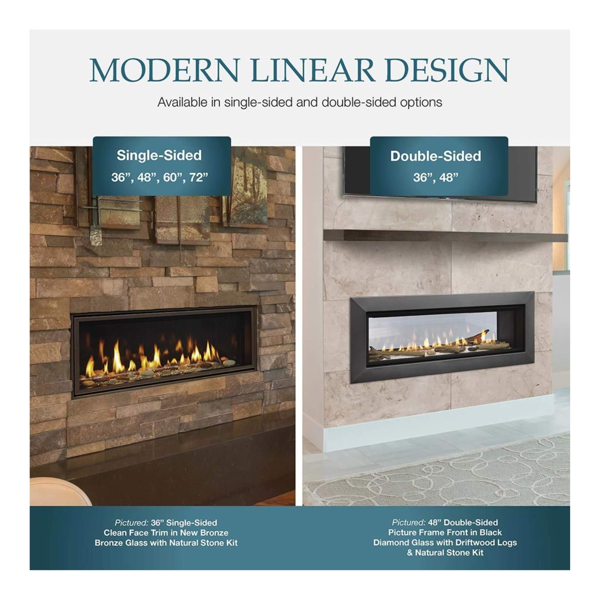 Majestic Echelon II 60" Linear Direct Vent Fireplace [ECHEL60IN-C] (SAK57214) - Energize Trek