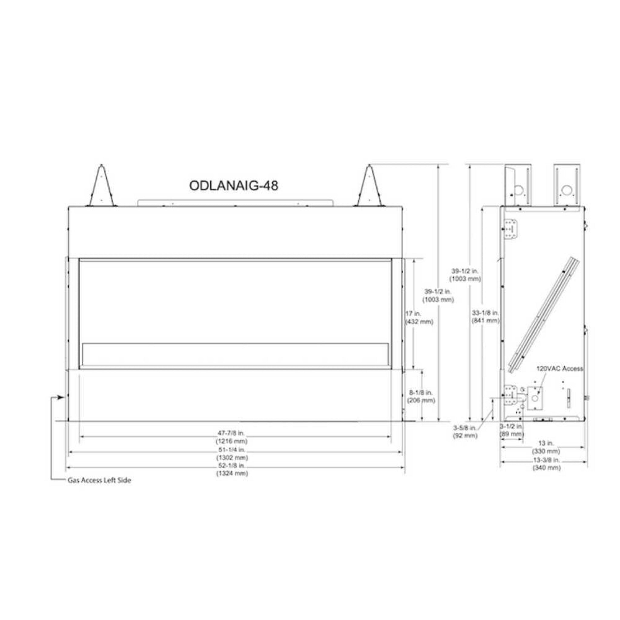 Majestic Lanai 48" Single Sided Linear Outdoor Gas Fireplace [ODLANAIG-48] (SAK95127) - Energize Trek