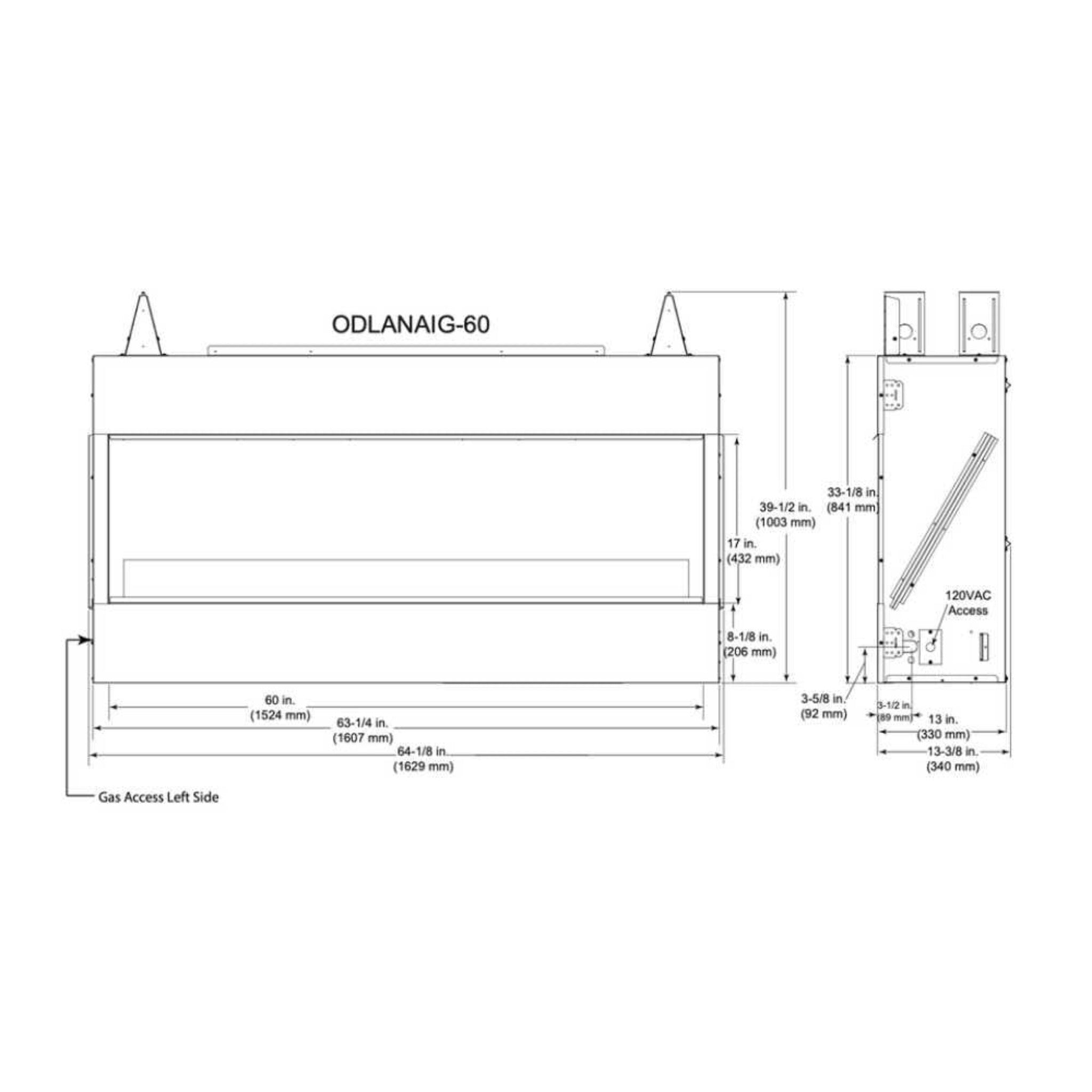 Majestic Lanai 48" Single Sided Linear Outdoor Gas Fireplace [ODLANAIG-48] (SAK95127) - Energize Trek