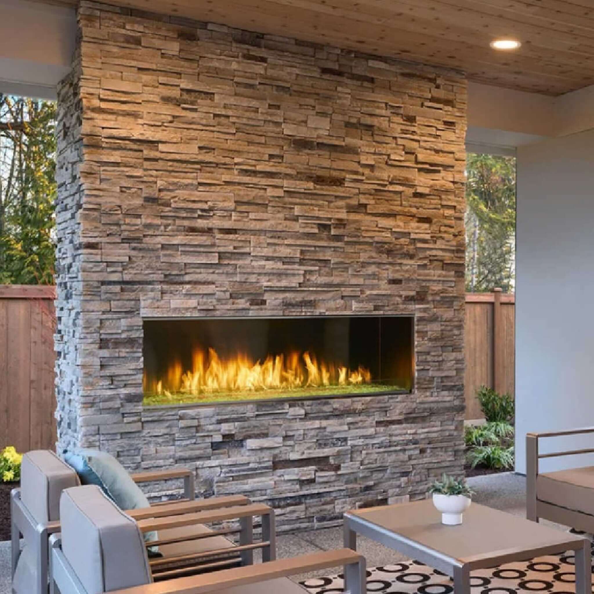 Majestic Lanai 48" Single Sided Linear Outdoor Gas Fireplace [ODLANAIG-48] (SAK95127) - Energize Trek