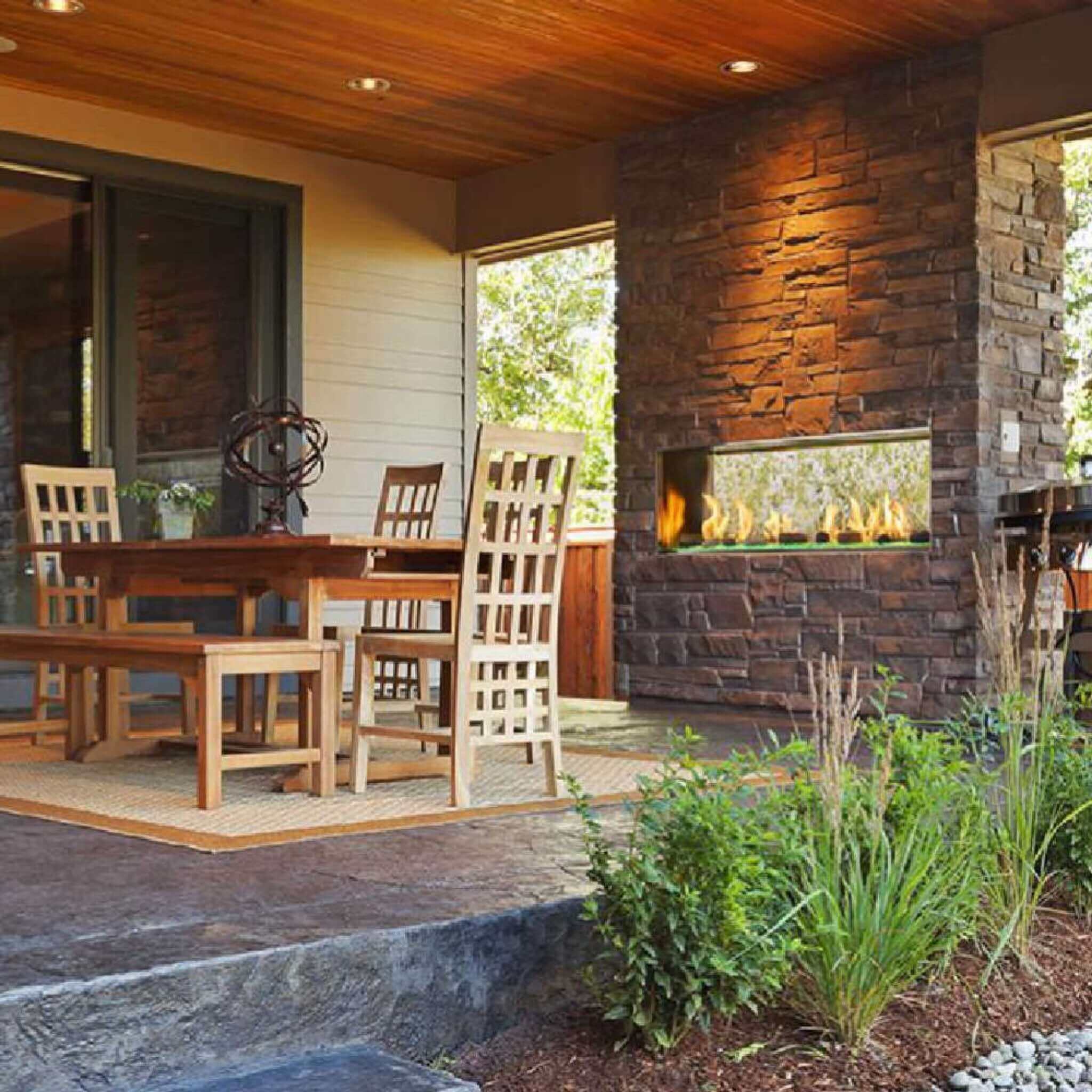 Majestic Lanai 48" Single Sided Linear Outdoor Gas Fireplace [ODLANAIG-48] (SAK95127) - Energize Trek