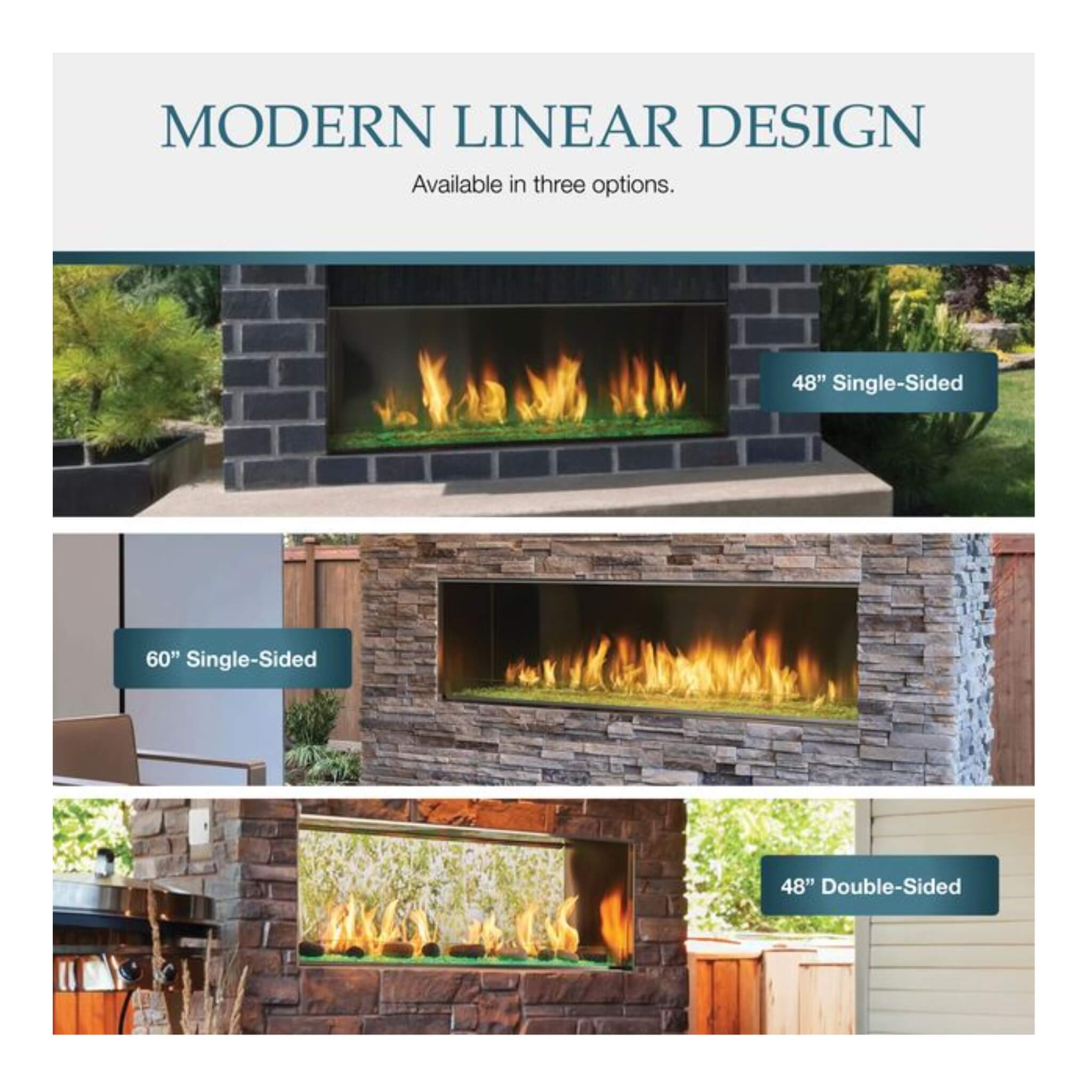 Majestic Lanai 48" Single Sided Linear Outdoor Gas Fireplace [ODLANAIG-48] (SAK95127) - Energize Trek