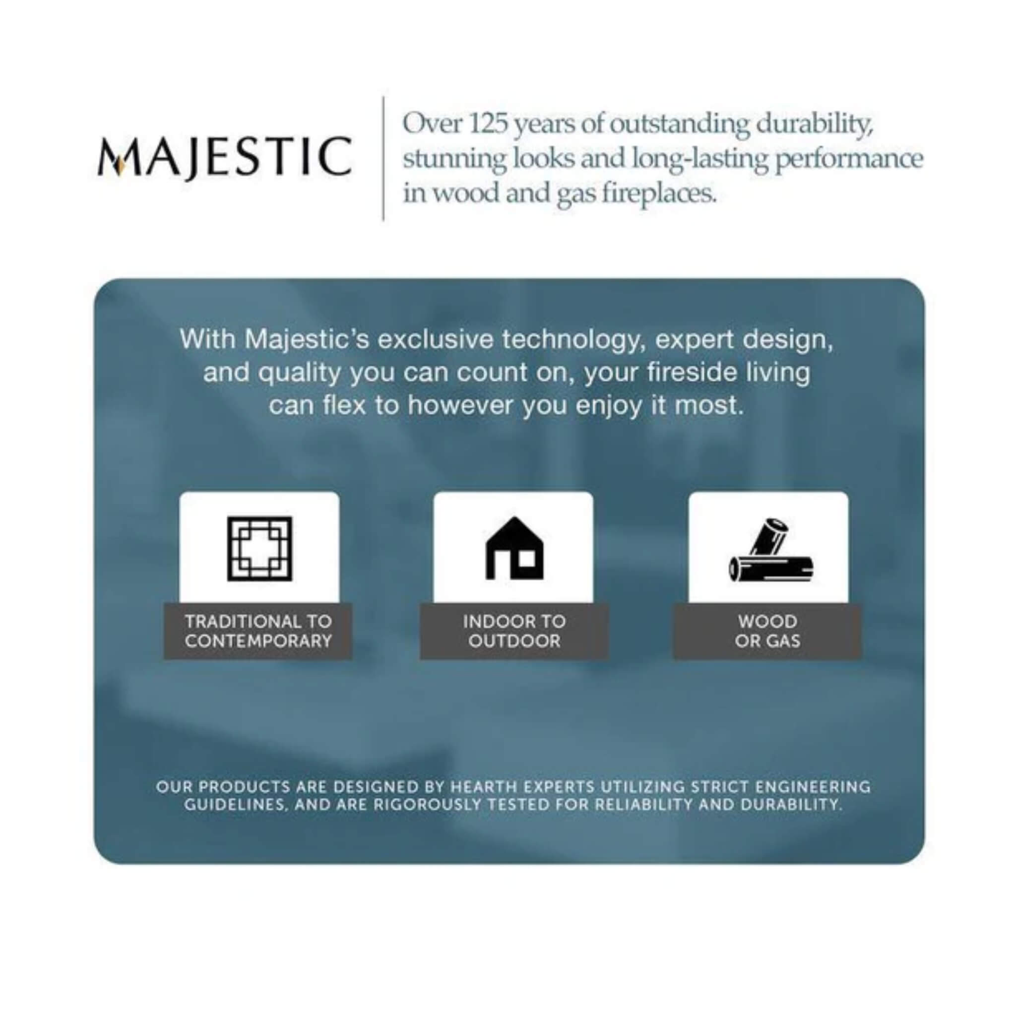 Majestic Lanai 48" Single Sided Linear Outdoor Gas Fireplace [ODLANAIG-48] (SAK95127) - Energize Trek