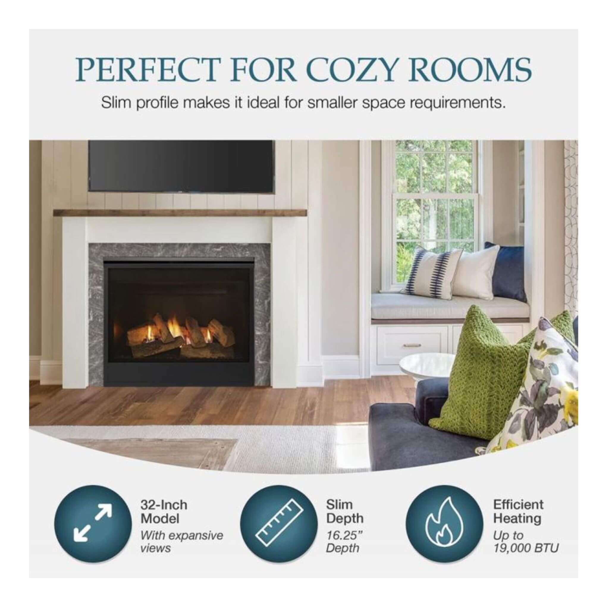 Majestic Mercury 32" Direct Vent Natural Gas Fireplace [MERC32IN] (SAK15031) - Energize Trek