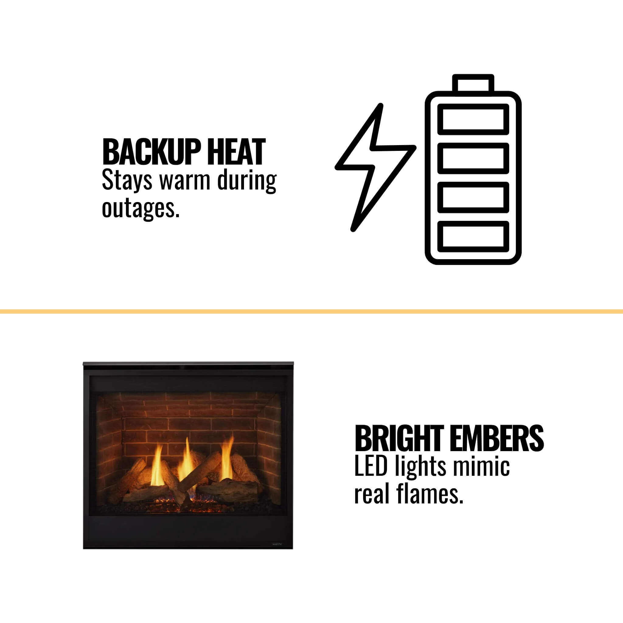 Majestic Quartz 36" Platinum Direct Vent Fireplace [QUARTZPLA36IN/IL] (SAK03613) - Energize Trek