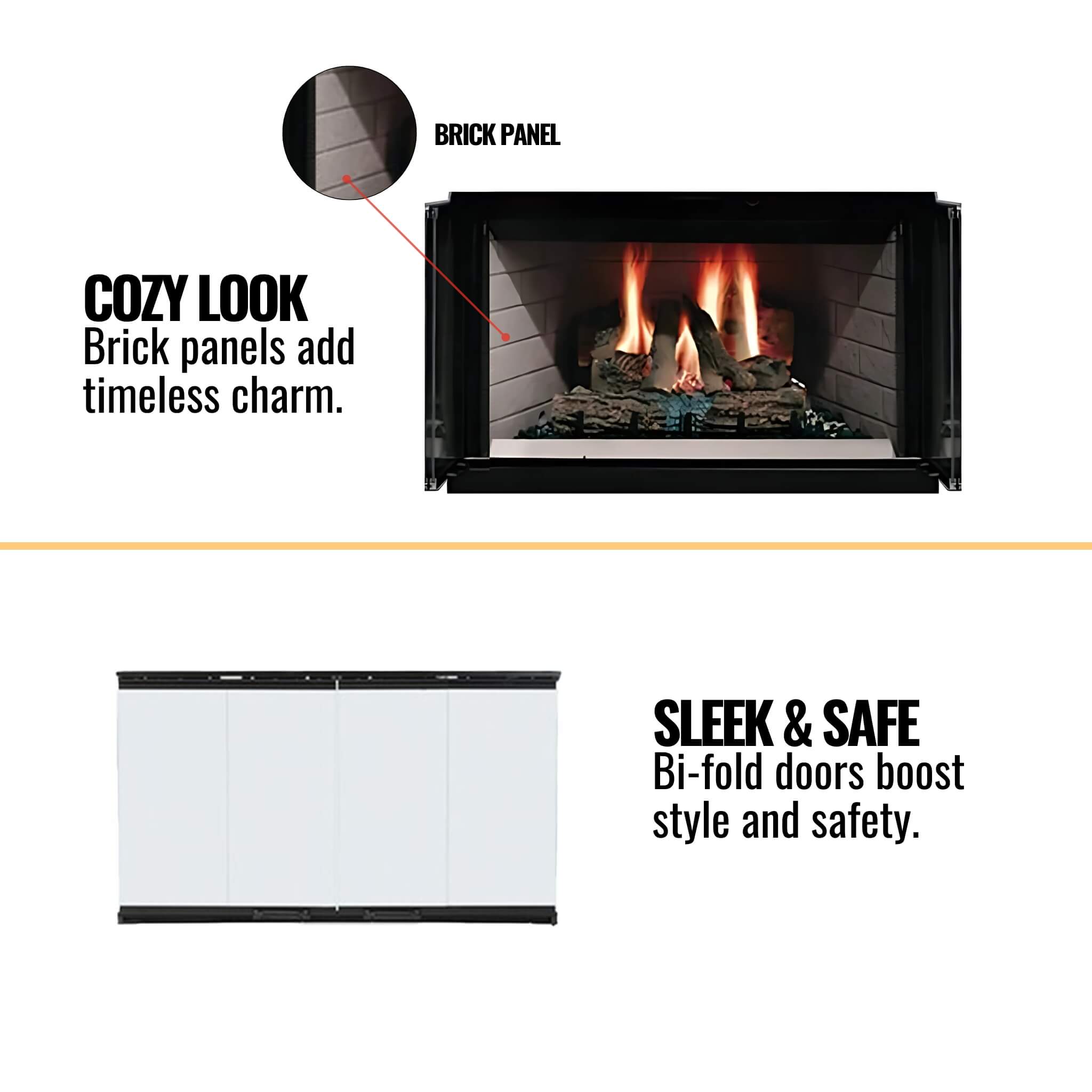 Majestic Royalton 42" Wood Burning Fireplace With Invisible Smoke Shield [BE42] (SAK14346) - Energize Trek