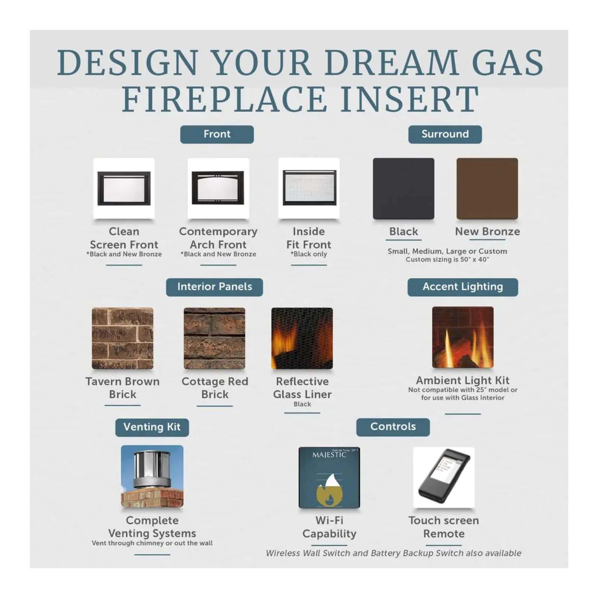 Majestic Ruby 25" Direct Vent Insert [RUBY25IN/IL] (SAK78432) - Energize Trek