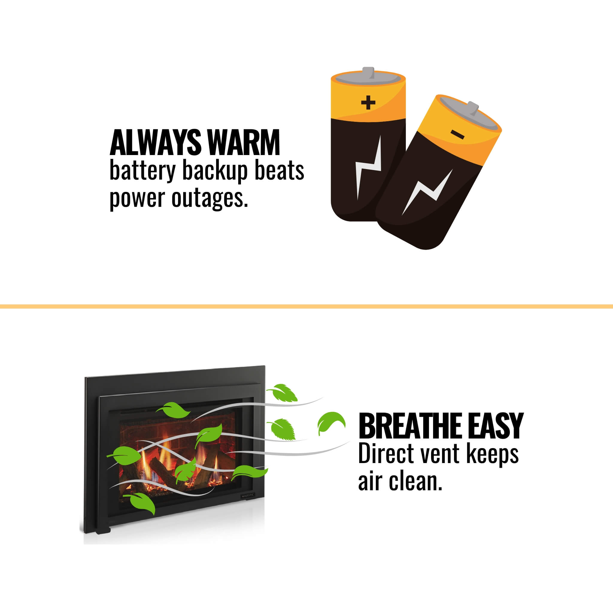 Majestic Ruby 35" Direct Vent Insert [RUBY35IN/IL] (SAK78431) - Energize Trek