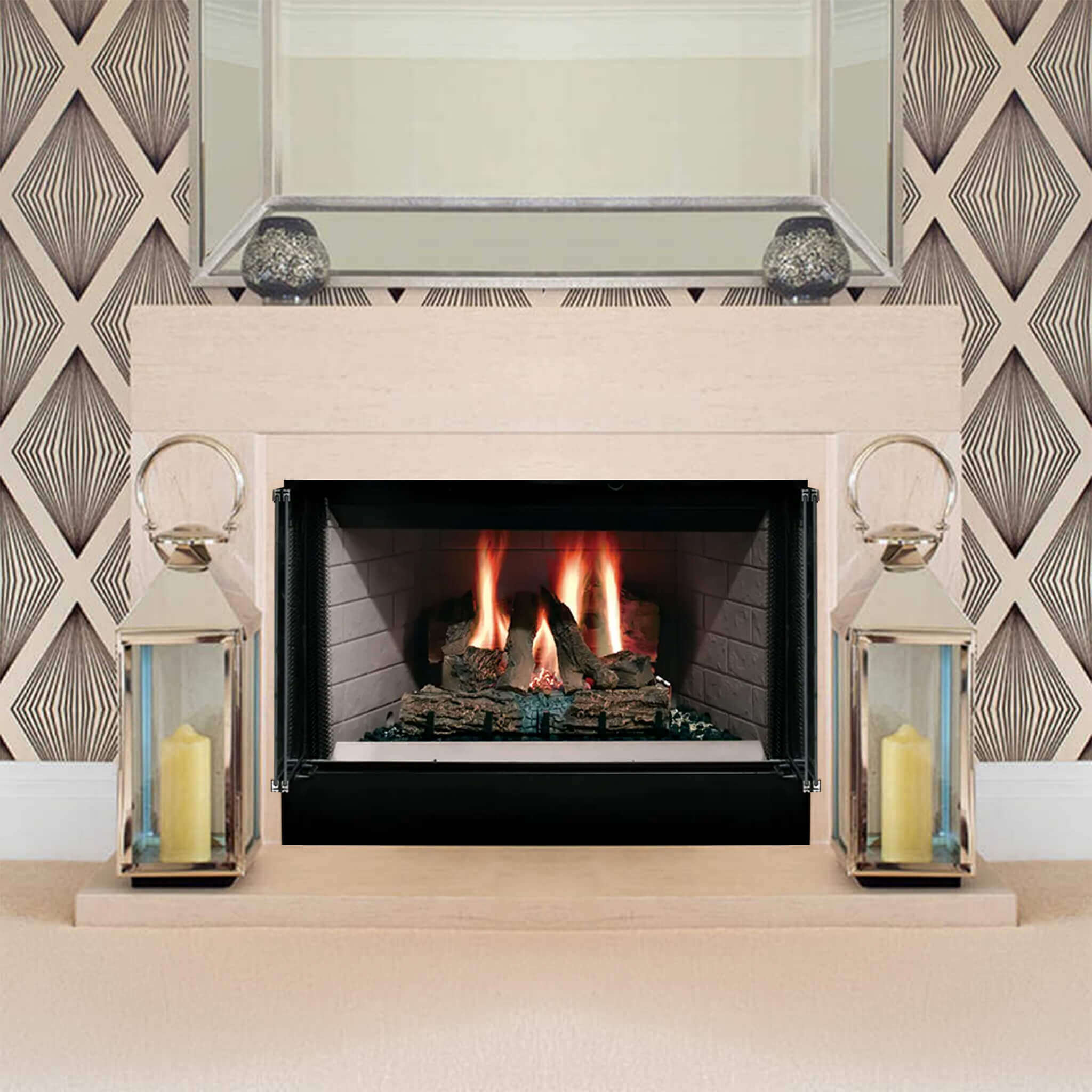 Majestic Sovereign 36" Black Wood Burning Fireplace [SA36R/C] (SAK61347) - Energize Trek