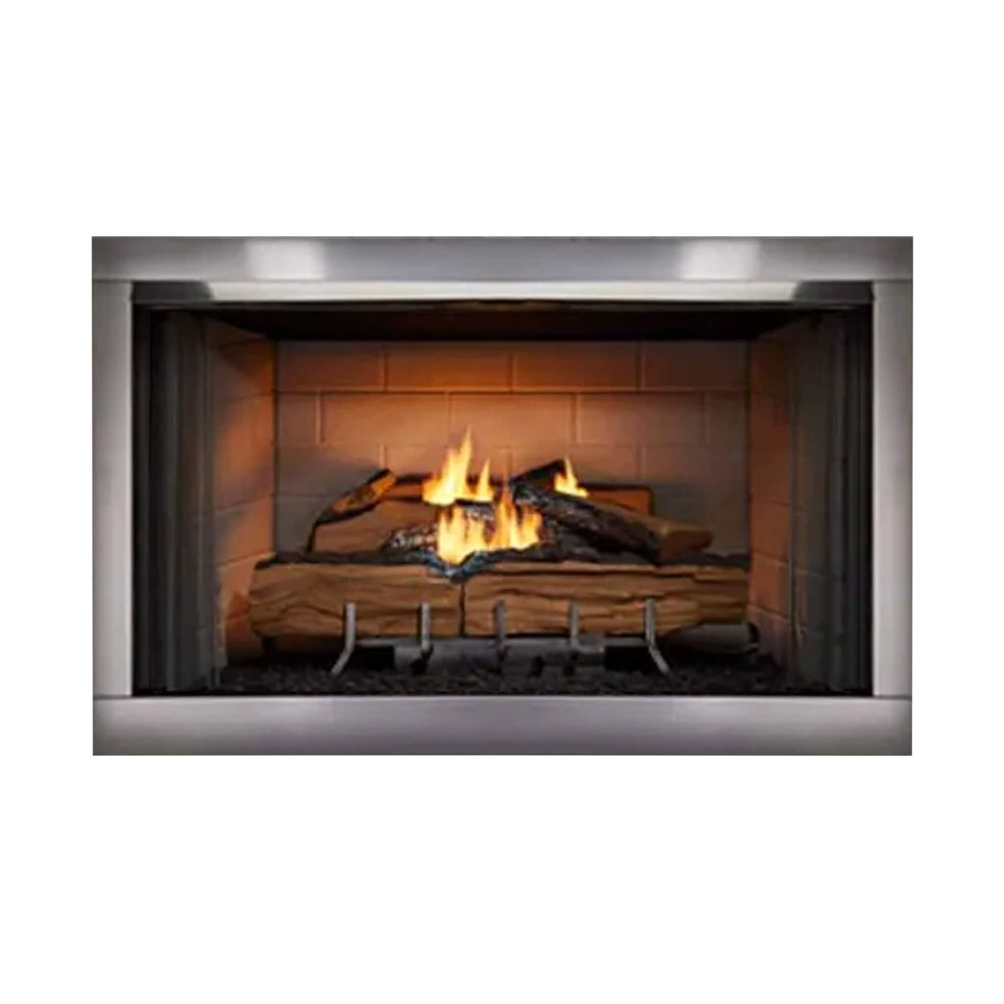 Majestic Vesper 42" Traditional Concrete Refractory Outdoor Gas Fireplace [VOFB42-T] (SAK61435) - Energize Trek