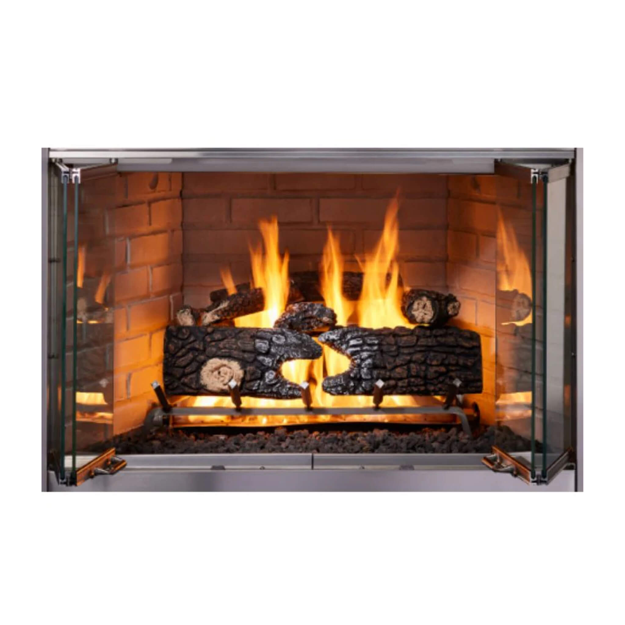 Majestic Villawood 42" Traditional Refractory Outdoor Wood Burning Fireplace [ODVILLA-42T-B] (SAK14358) - Energize Trek