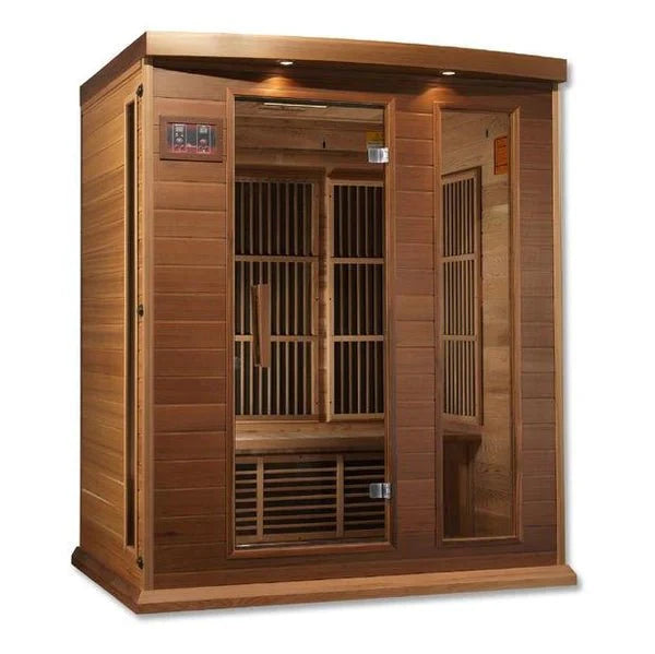 Maxxus 3-Person Near Zero EMF FAR Infrared Sauna – Canadian Hemlock - Energize Trek