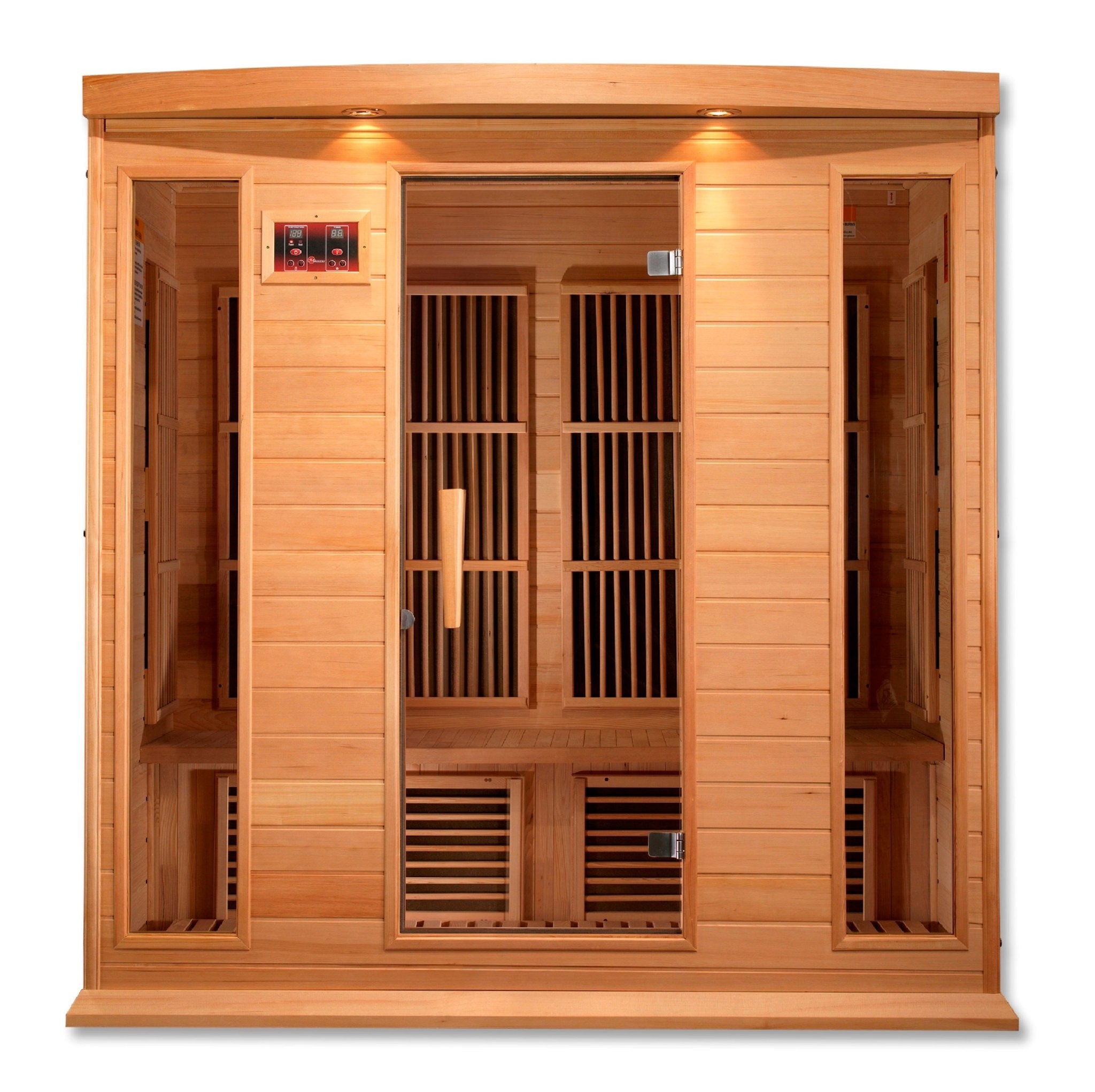 Maxxus 4-Person Low EMF FAR Infrared Sauna – Canadian Hemlock - Energize Trek