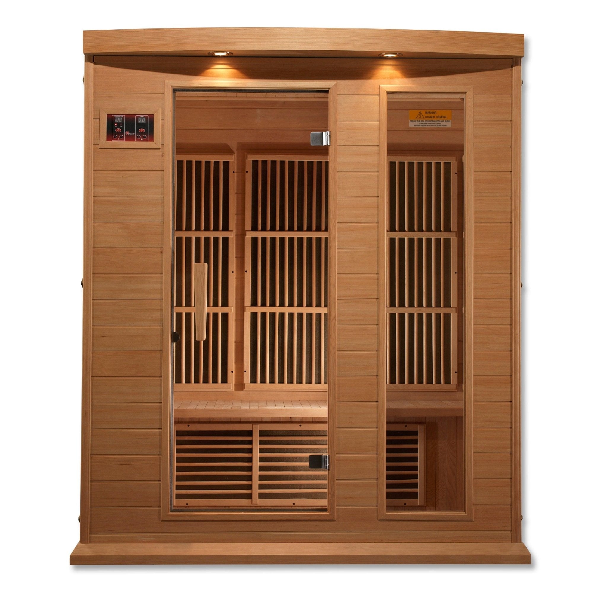 Maxxus Low EMF FAR Infrared Sauna - 3-Person Capacity, Canadian Hemlock - Energize Trek