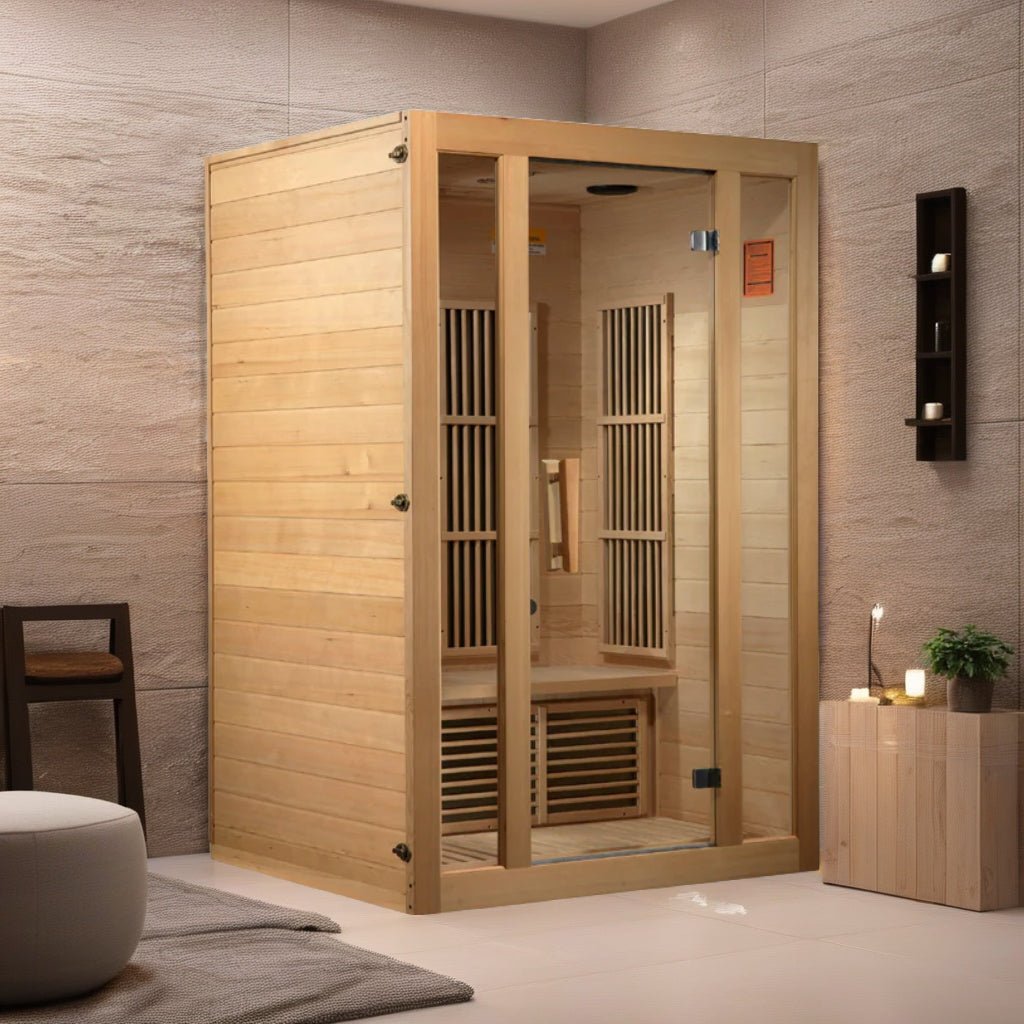 Maxxus Seattle 2-Person Infrared Sauna – Low EMF, Bluetooth Speakers, Red Light Therapy - Energize Trek