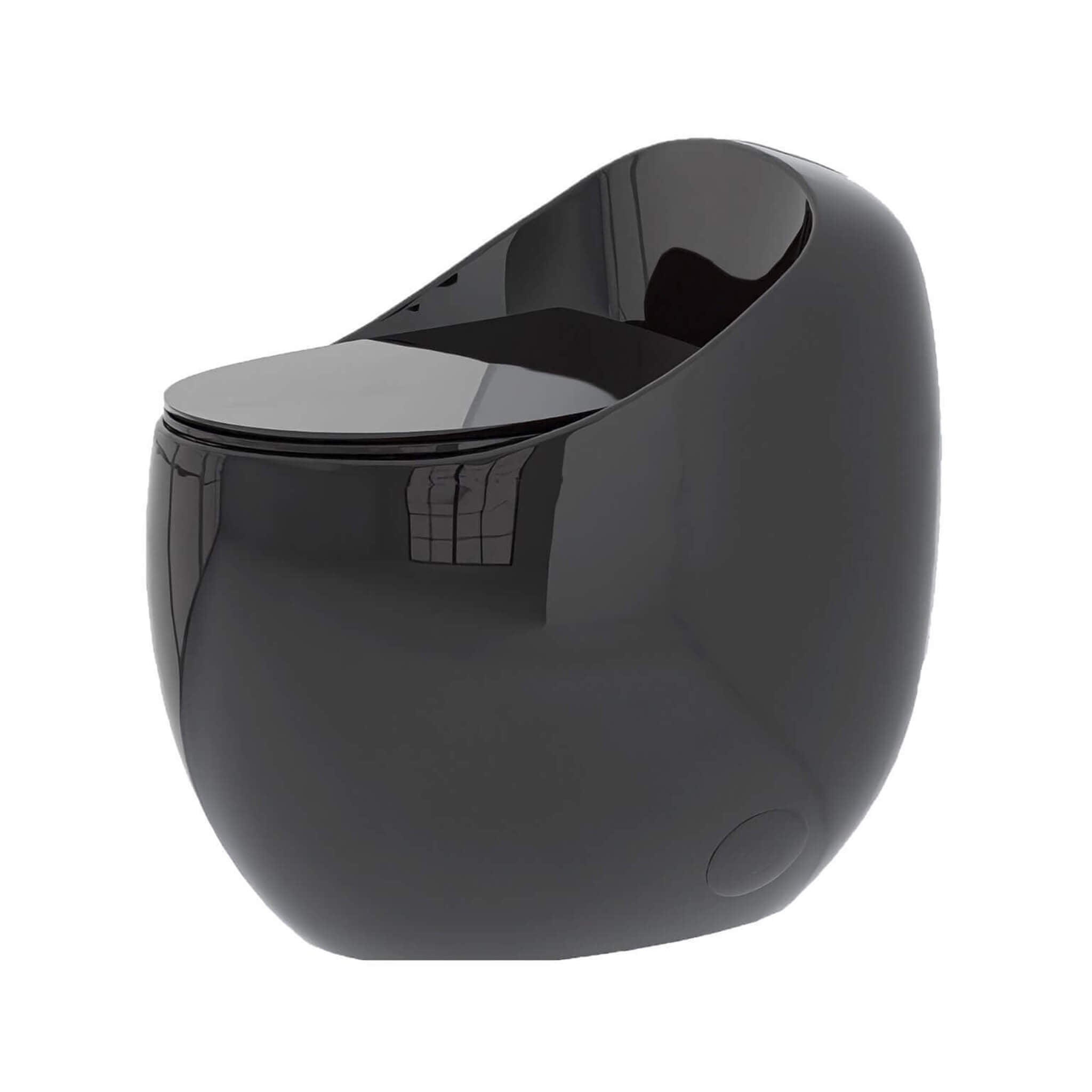 Modern 1.28 GPF Single Flush 1-Piece Ceramic Egg-Shaped Toilet (SAK93341) - Energize Trek
