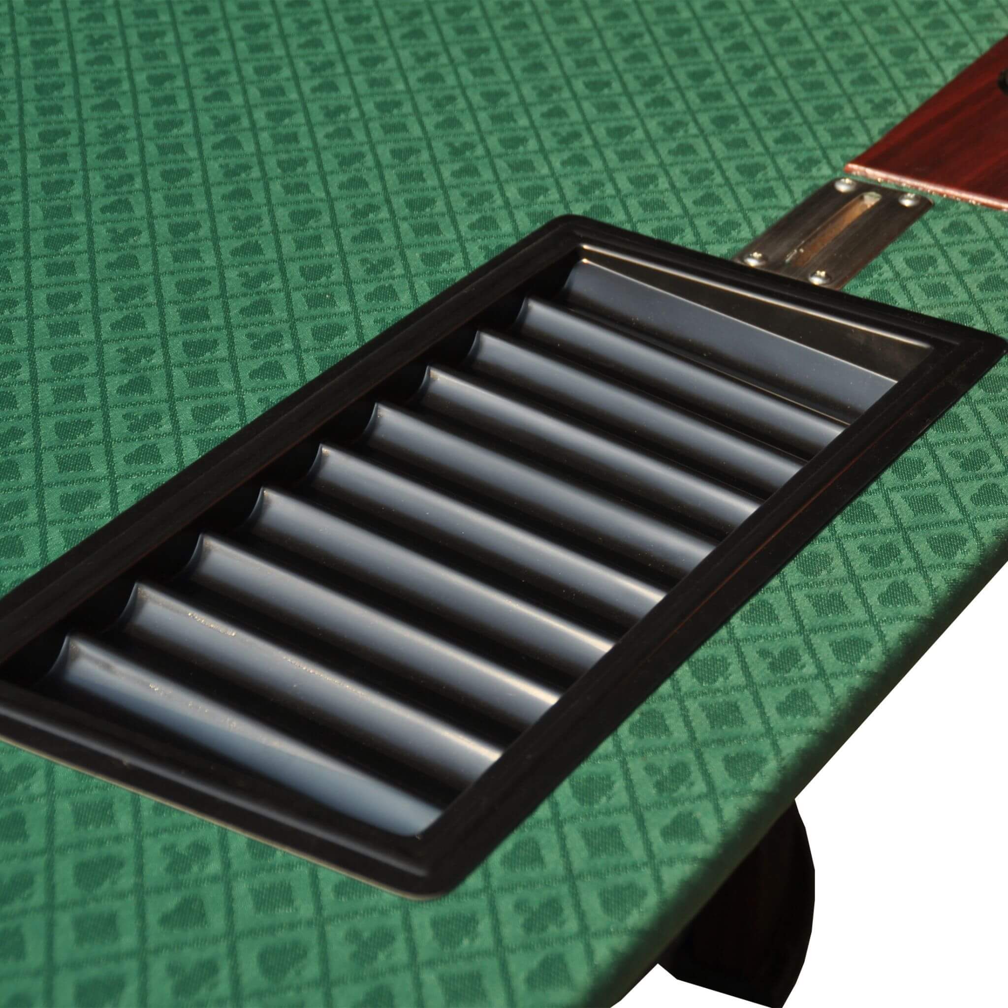 Modern 96" Wooden Poker Table With U Shape Legs, Drop Box And Chips Tray (SAK83109) - Energize Trek