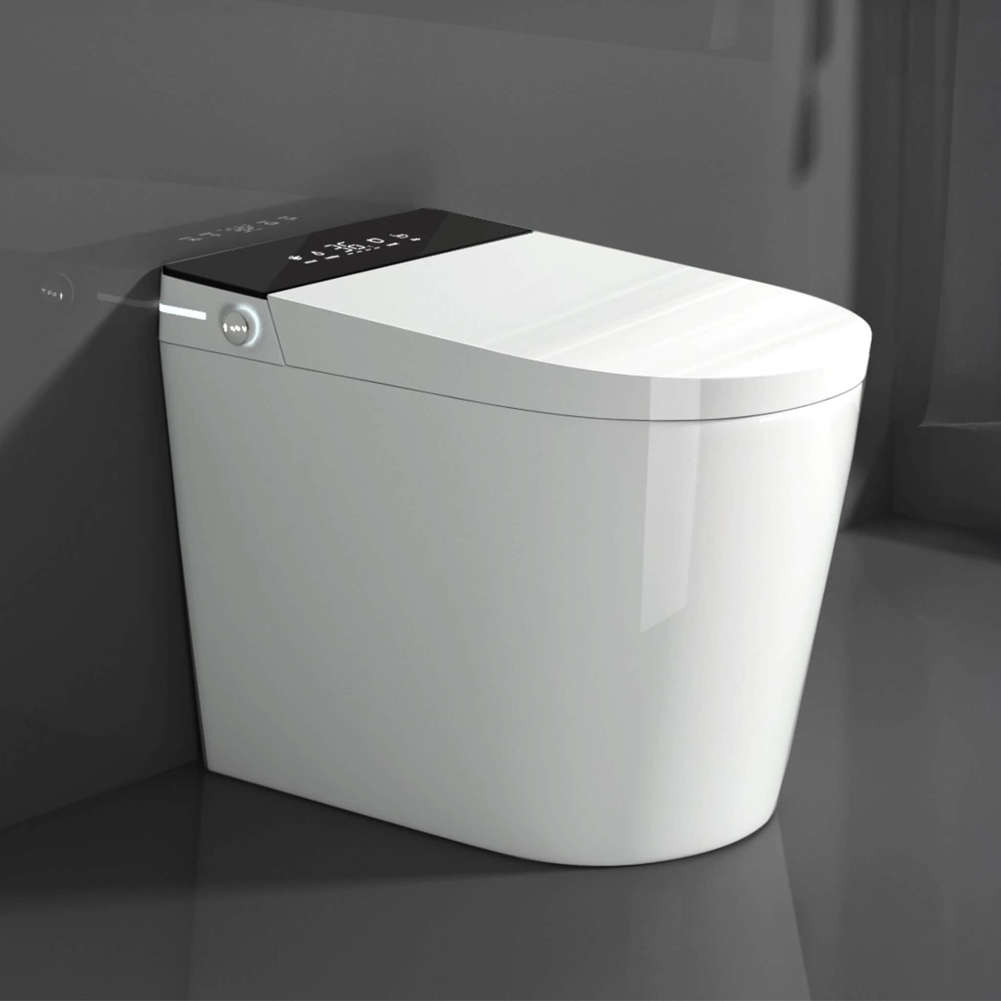 Modern Compact Smart Tankless Toilet With Bidet, Auto Open, Auto Flush, Heated Seat And Air Dryer (SAK51990) - Energize Trek