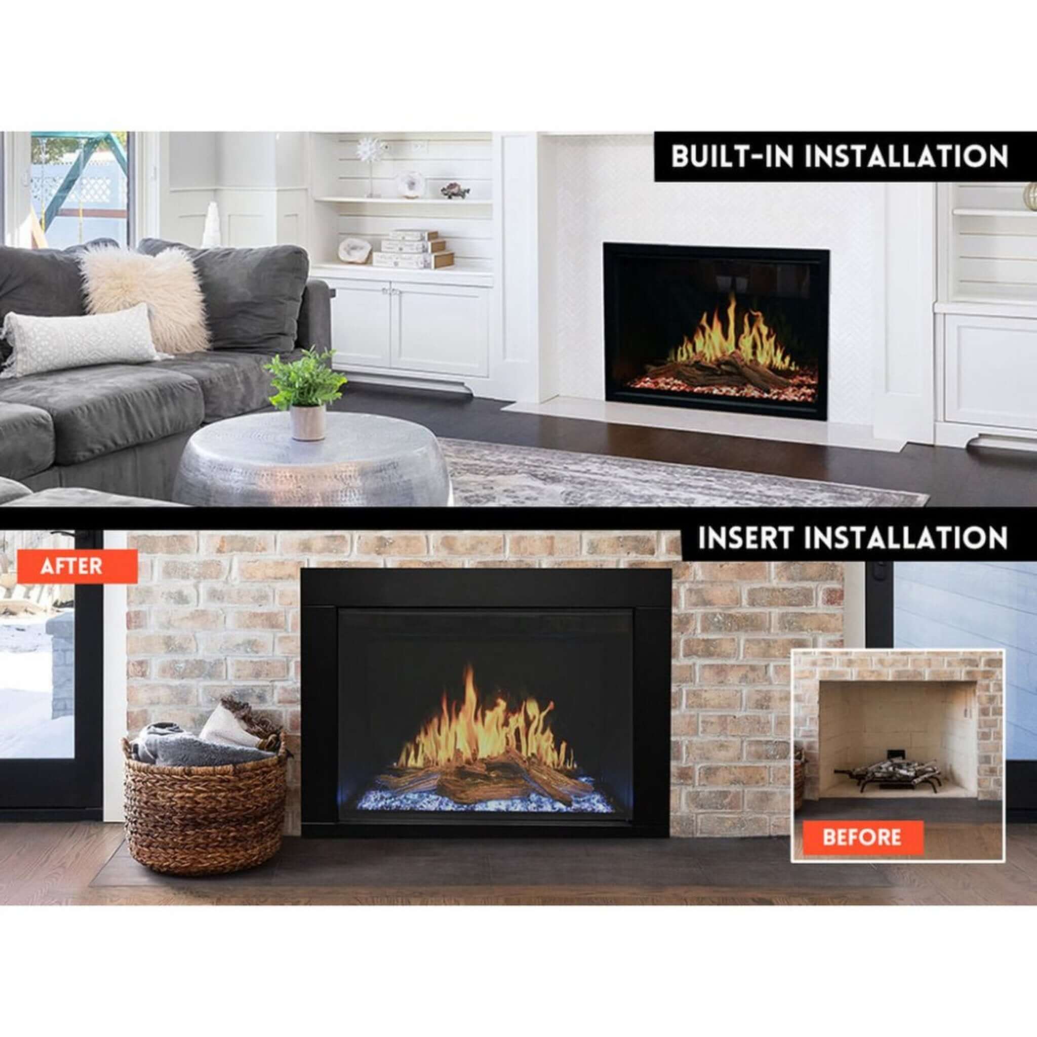 Modern Flames Orion Traditional 36" Heliovision Electric Fireplace [OR36-TRAD] (SAK91024) - Energize Trek