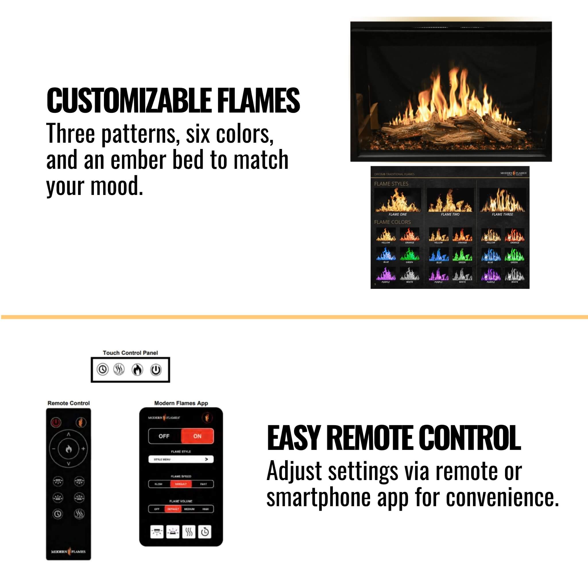 Modern Flames Orion Traditional 26" Heliovision Electric Fireplace [OR26-TRAD] (SAK51873) - Energize Trek