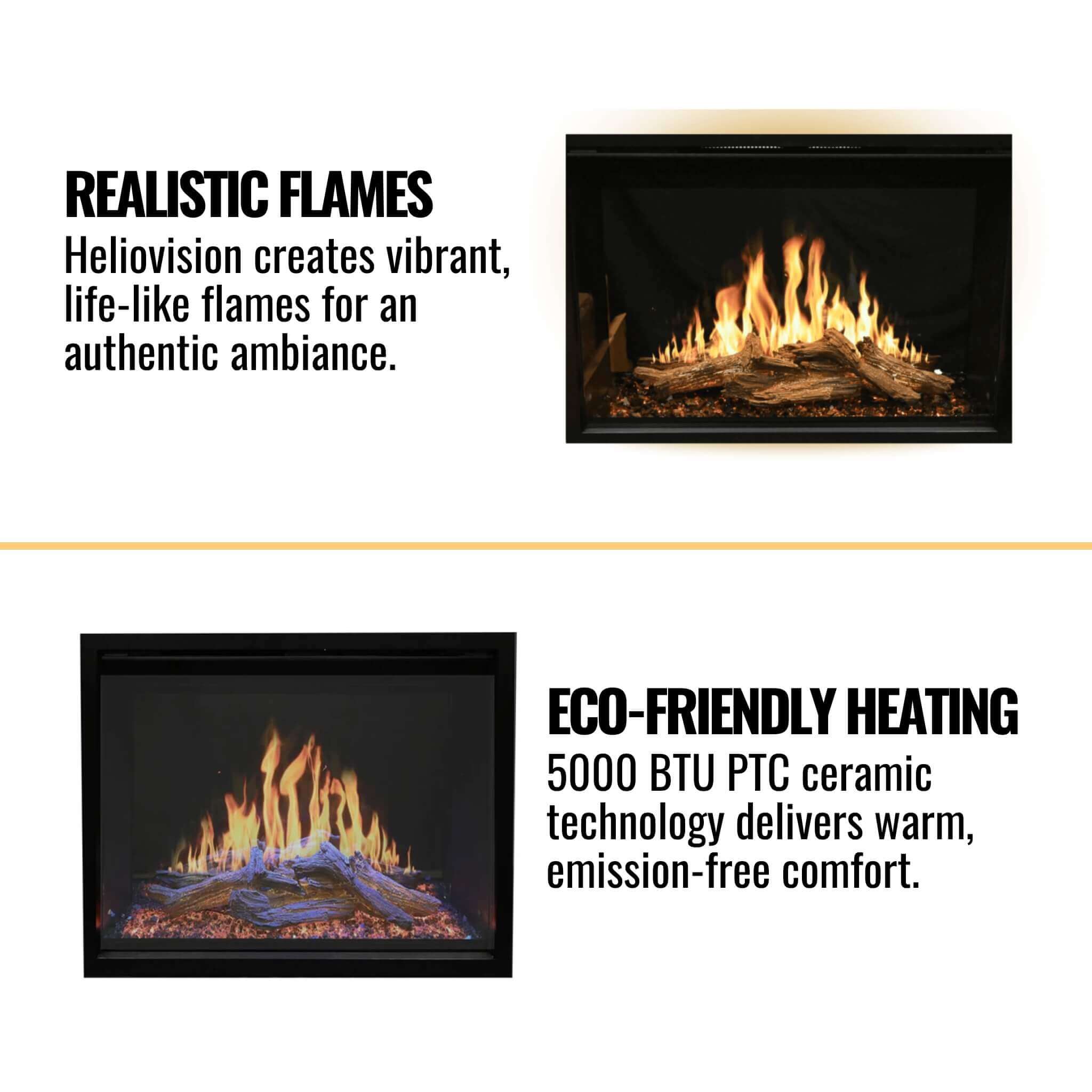 Modern Flames Orion Traditional 36" Heliovision Electric Fireplace [OR36-TRAD] (SAK91024) - Energize Trek
