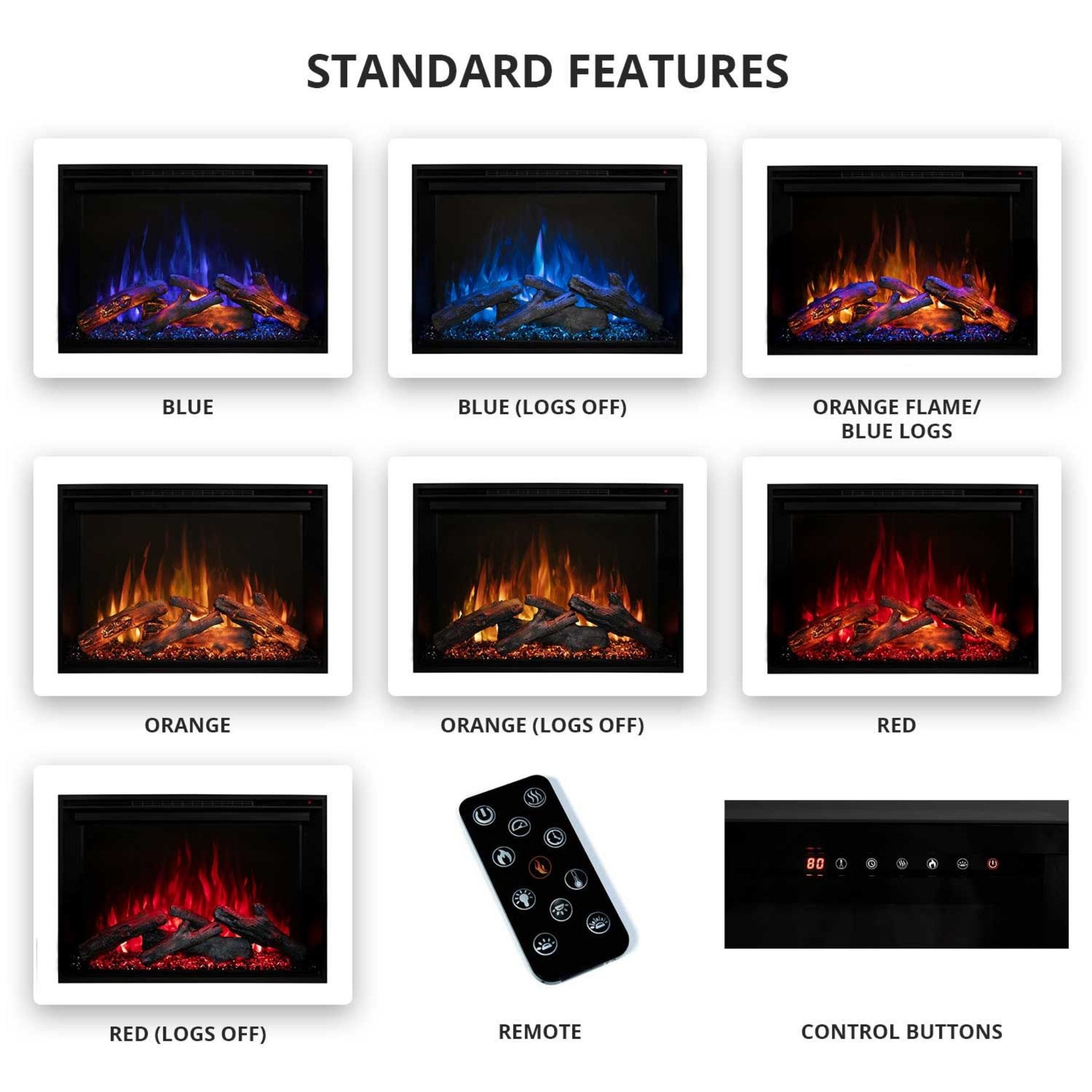 Modern Flames Redstone 30" Built-In Traditional Electric Fireplace [RS-3021] (SAK84729) - Energize Trek