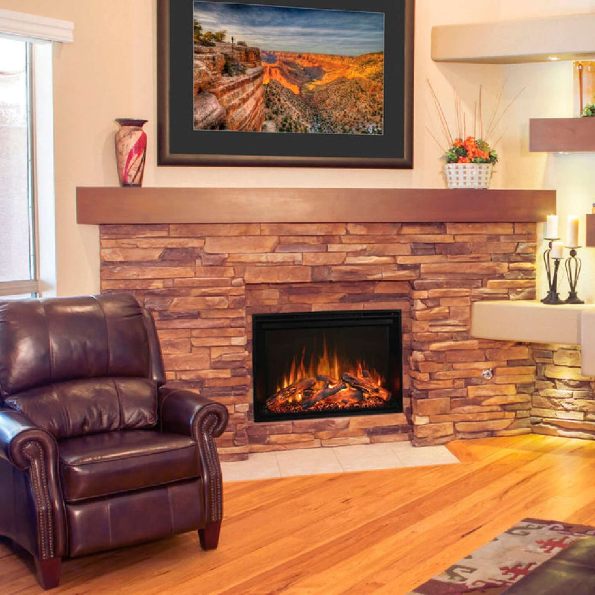 Modern Flames Redstone 36" Built-In Traditional Electric Fireplace [RS-3626] (SAK36514) - Energize Trek
