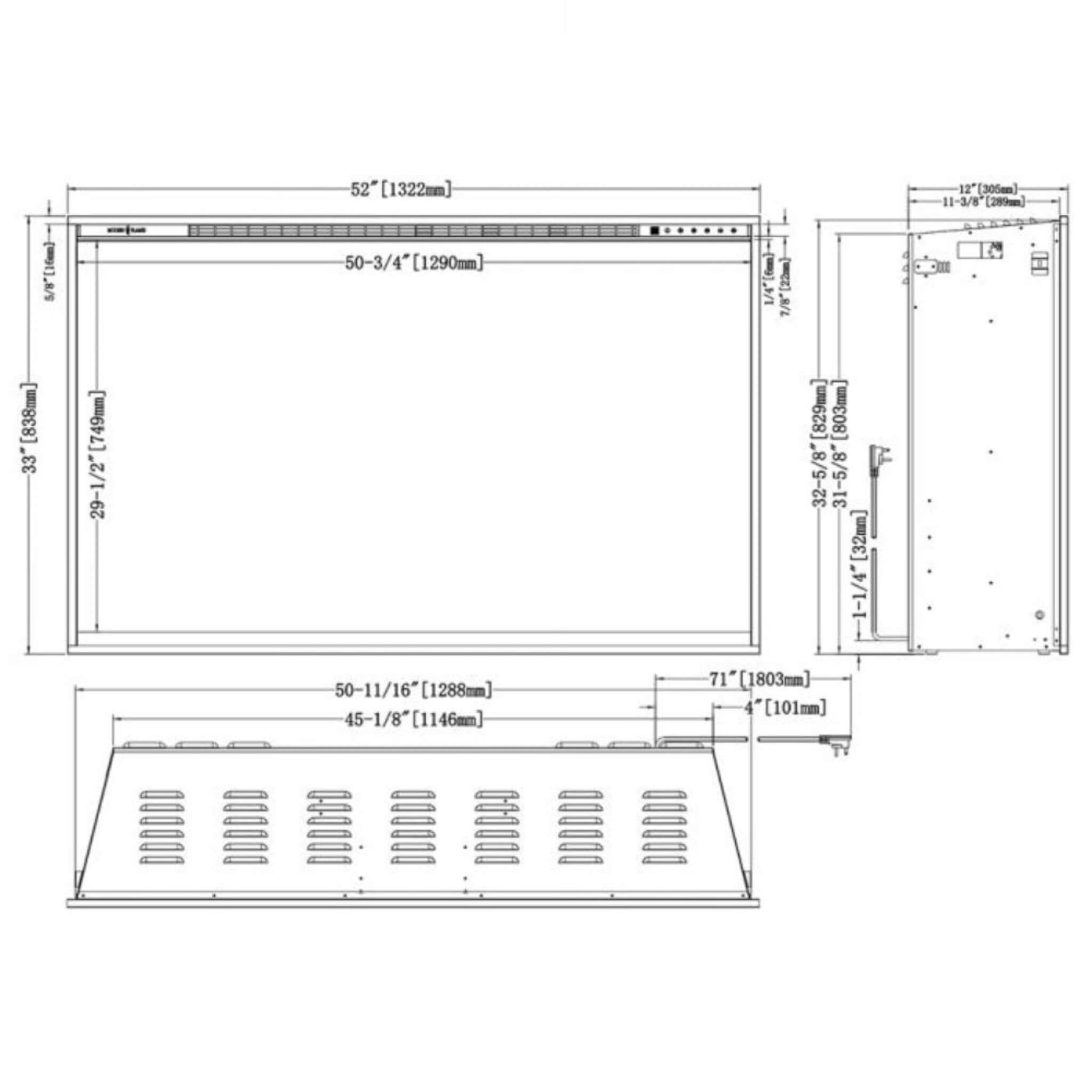 Modern Flames Redstone 54" Built-In Traditional Electric Fireplace [RS-5435] (SAK48153) - Energize Trek