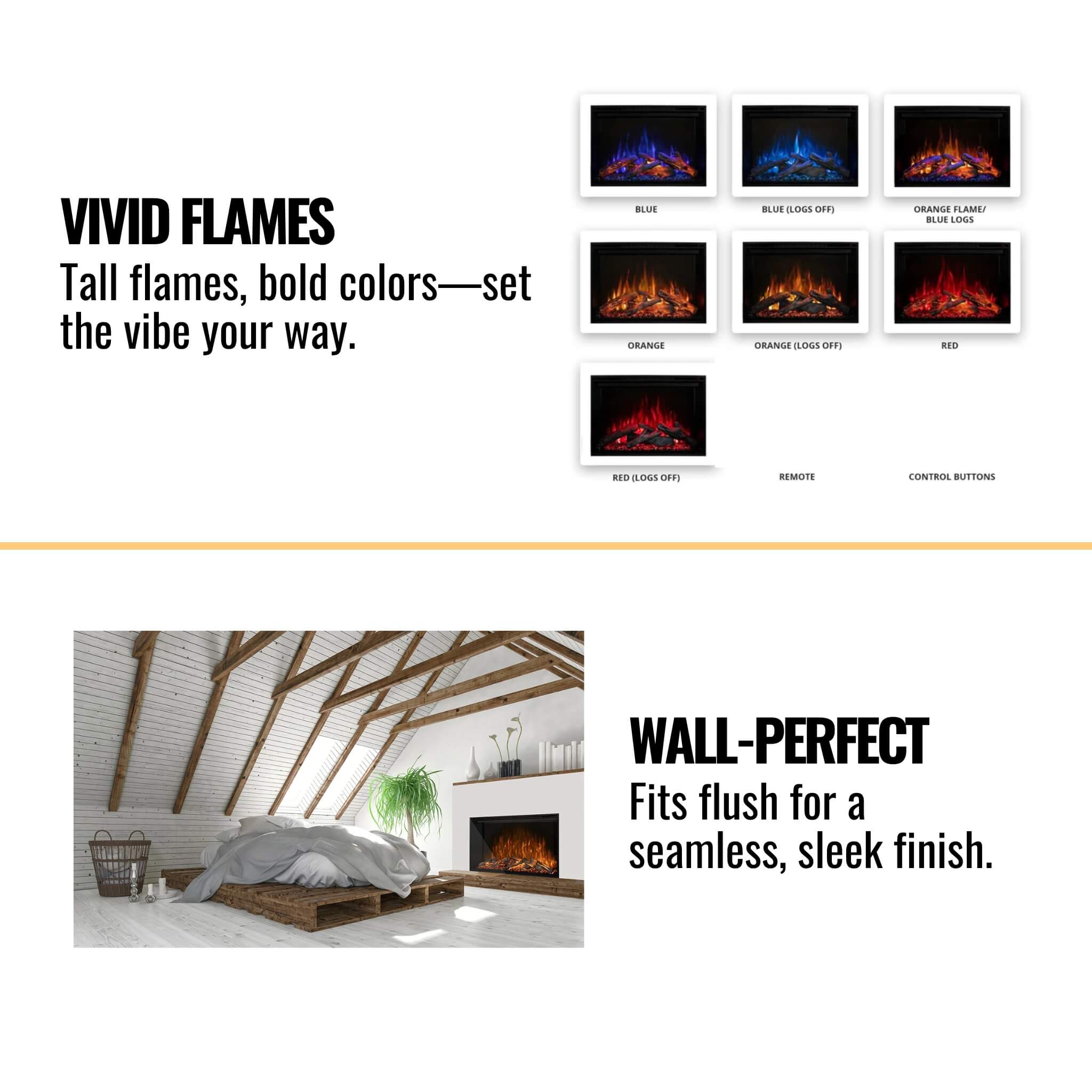 Modern Flames Redstone 54" Built-In Traditional Electric Fireplace [RS-5435] (SAK48153) - Energize Trek