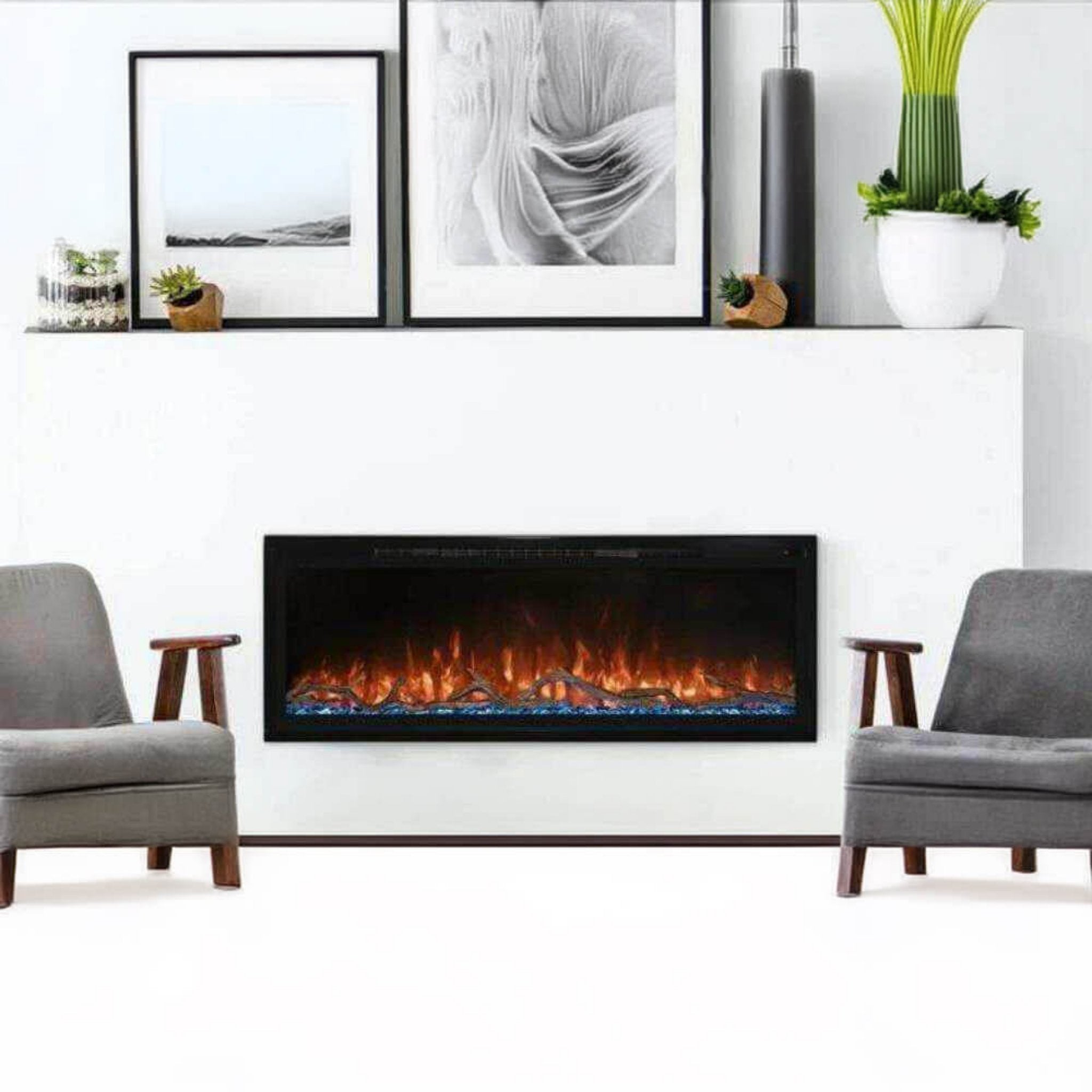 Modern Flames Spectrum Slimline 60" Built-In Linear Electric Fireplace [SPS-60B] (SAK81537) - Energize Trek