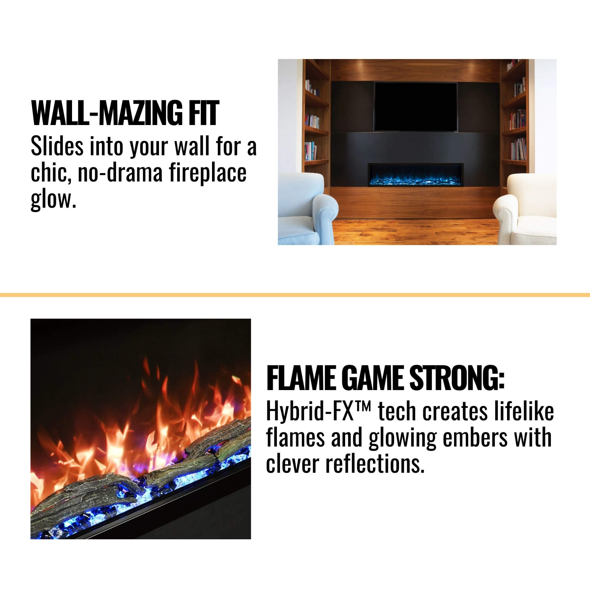 Modern Flames Landscape Pro Slim 44" Built-In Linear Electric Fireplace [LPS-4414V2] (SAK18695) - Energize Trek