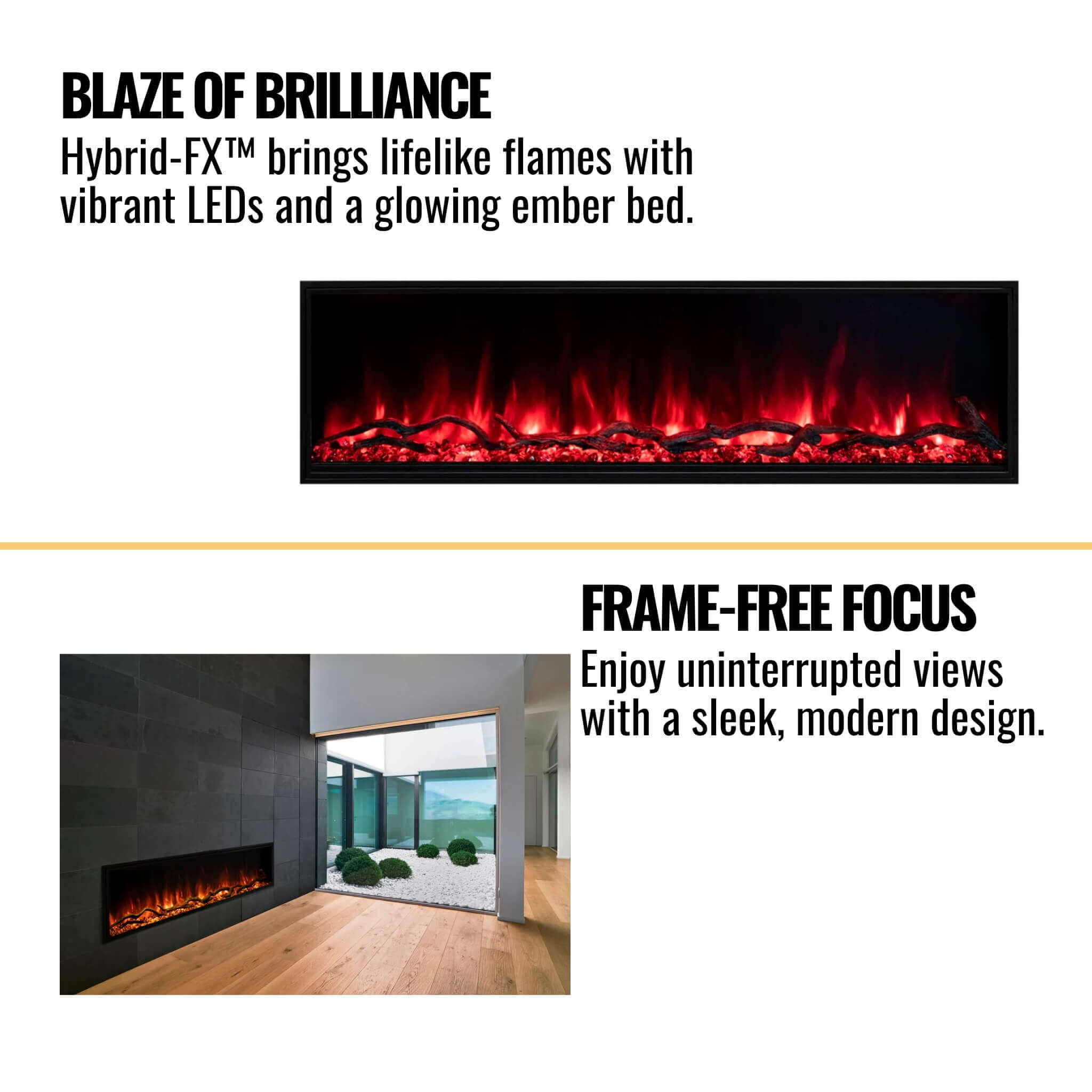 Modern Flames Landscape Pro Slim 56" Built-In Electric Fireplace With Wifi Control [LPS-5614] (SAK62153) - Energize Trek