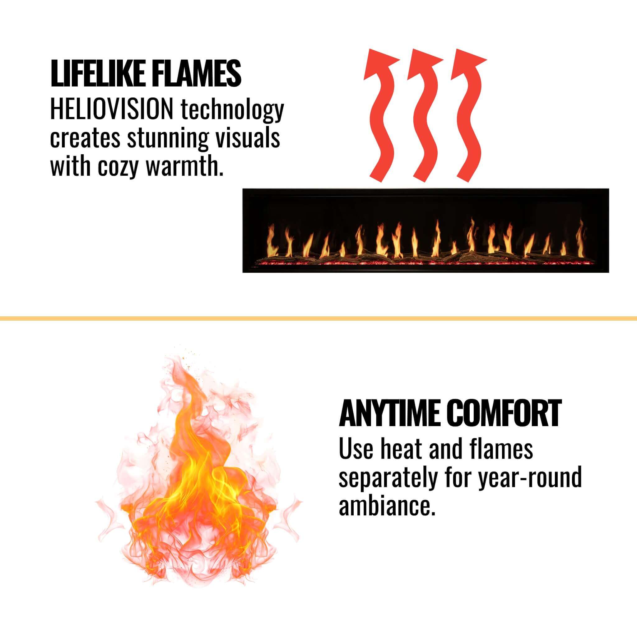 Modern Flames Orion Multi 76" Heliovision Built-In Electric Fireplace [OR76-MULTI] (SAK93726) - Energize Trek