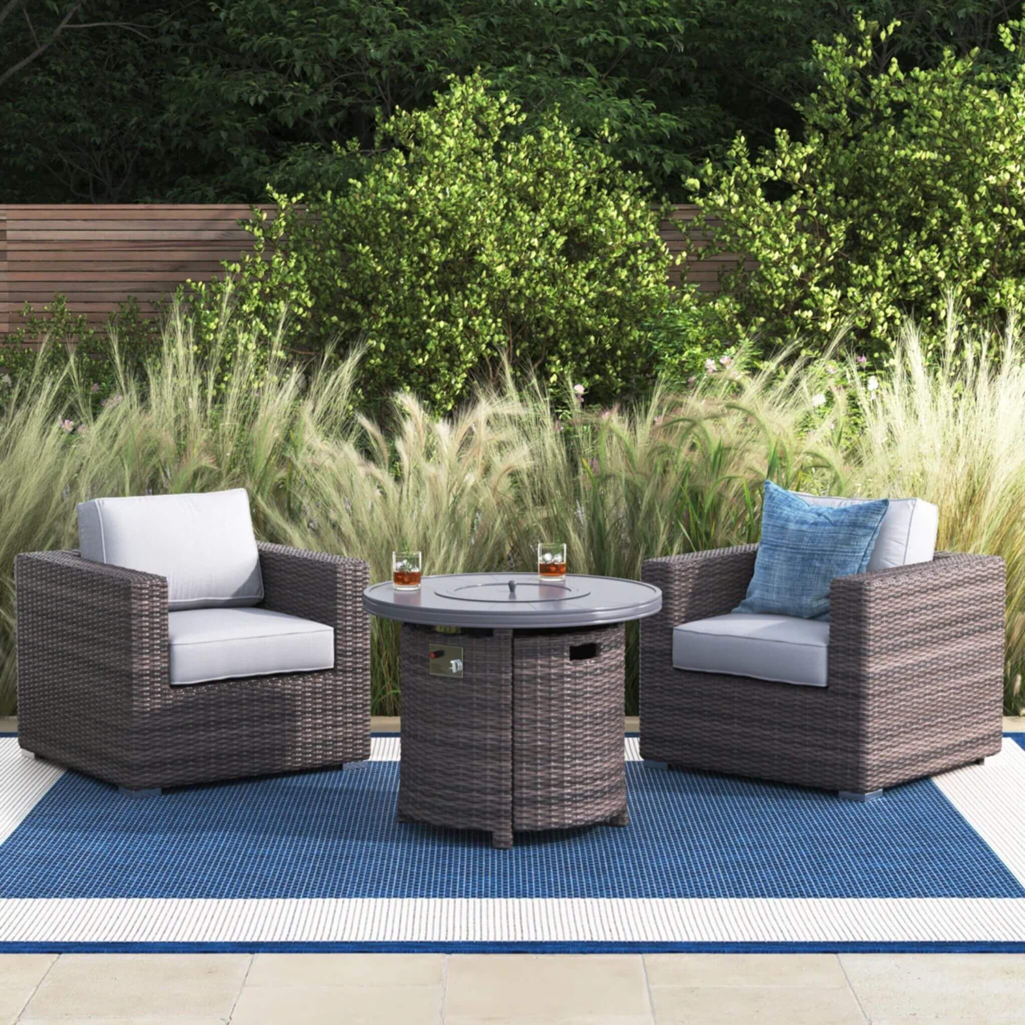 3-Piece Modular Rattan Patio Sofa Set With Weather-Resistant Cushions (SAK75321) - Energize Trek