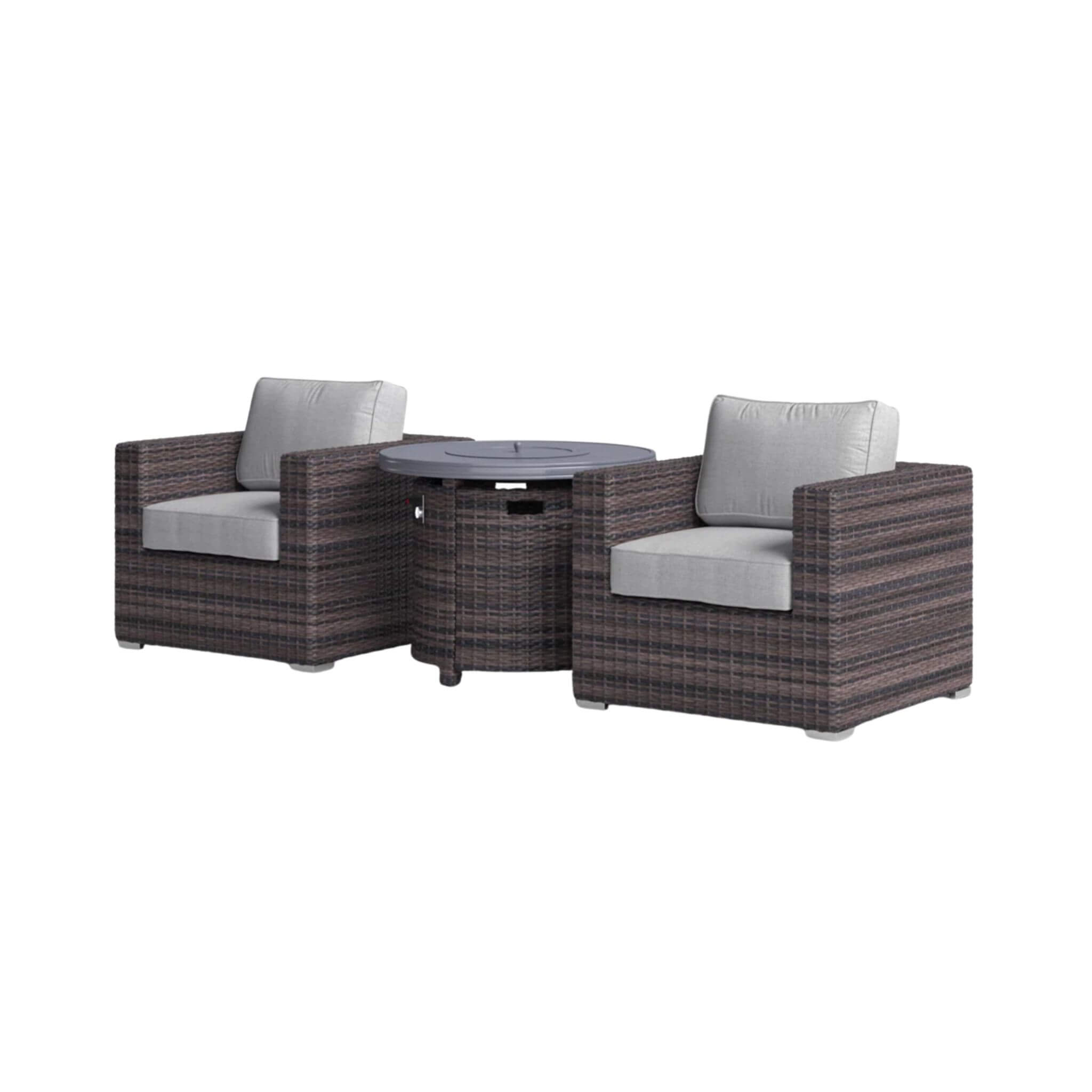 3-Piece Modular Rattan Patio Sofa Set With Weather-Resistant Cushions (SAK75321) - Energize Trek
