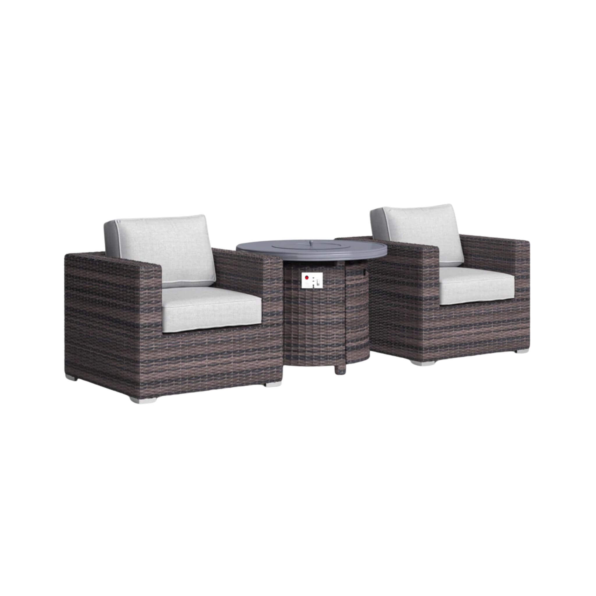 3-Piece Modular Rattan Patio Sofa Set With Weather-Resistant Cushions (SAK75321) - Energize Trek