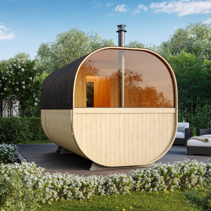 SAUNA EVOLUTION® Barrel Sauna Serenity Nature Air 6 - Energize Trek
