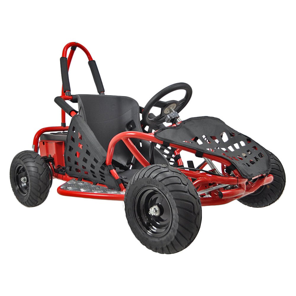 MotoTec 1000W 48V/12AH Electric Off-Road Go Kart, Red (97685241) - Energize Trek
