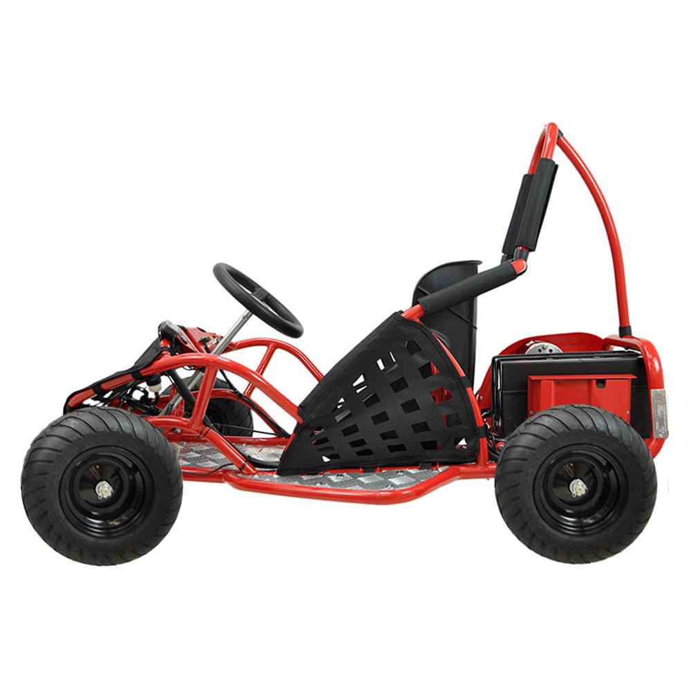 MotoTec 1000W 48V/12AH Electric Off-Road Go Kart, Red (97685241) - Energize Trek