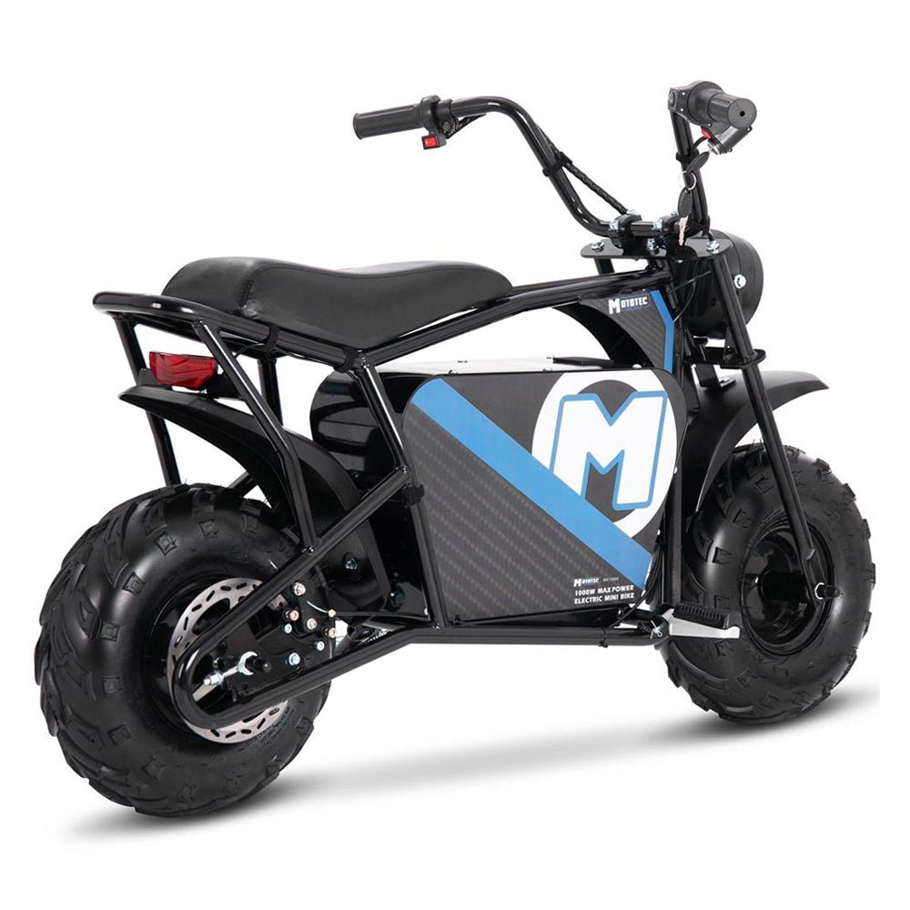 MotoTec 1000W 48V/12AH Electric Powered Mini Bike, Black (96372584) - Energize Trek