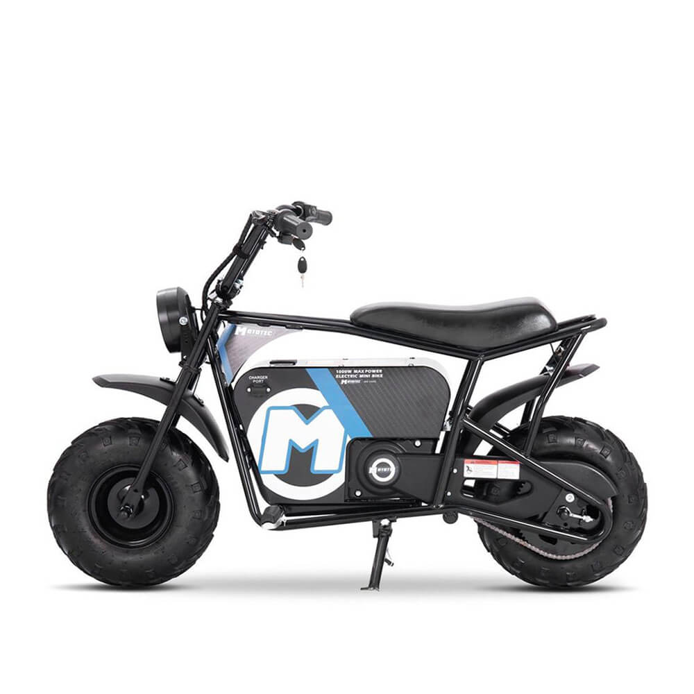 MotoTec 1000W 48V/12AH Electric Powered Mini Bike, Black (96372584) - Energize Trek
