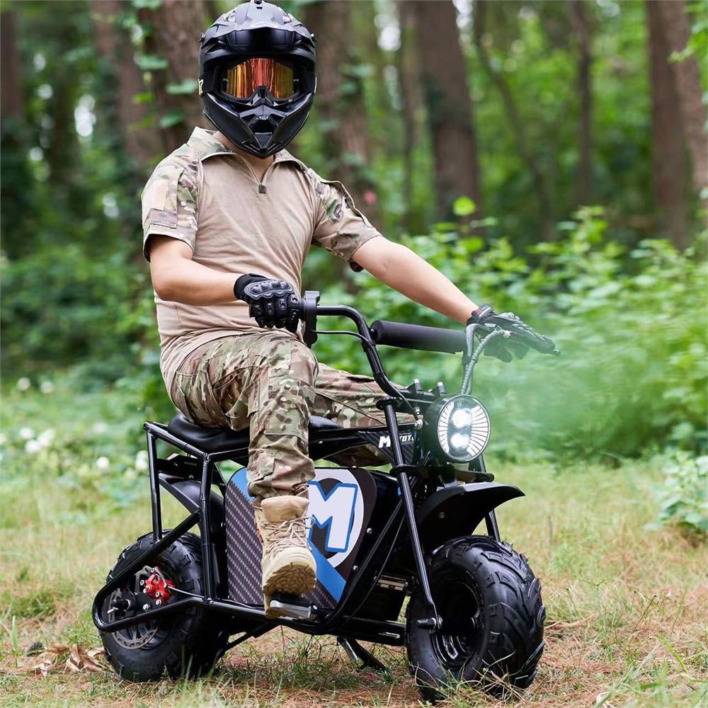 MotoTec 1000W 48V/12AH Electric Powered Mini Bike, Black (96372584) - Energize Trek