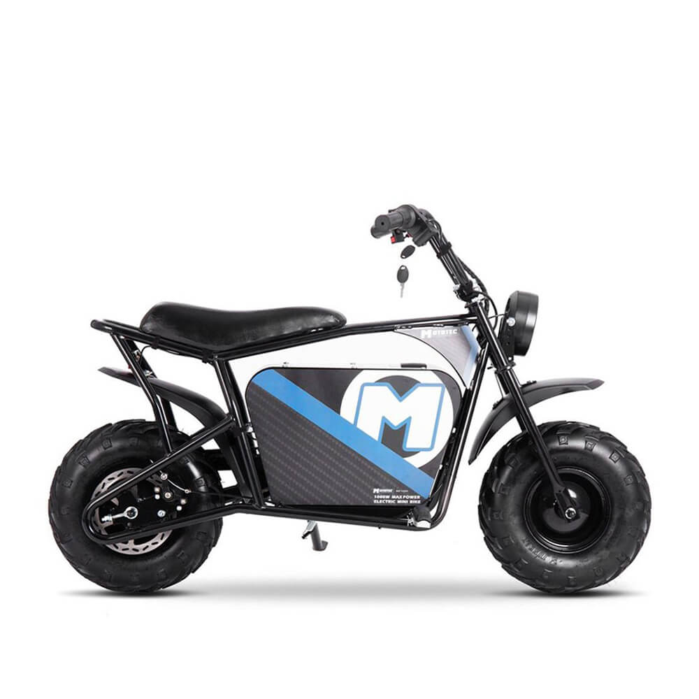 MotoTec 1000W 48V/12AH Electric Powered Mini Bike, Black (96372584) - Energize Trek