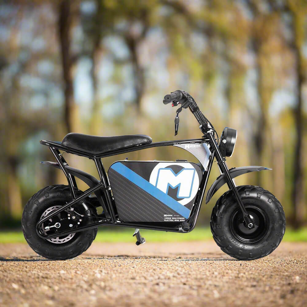MotoTec 1000W 48V/12AH Electric Powered Mini Bike, Black (96372584) - Energize Trek